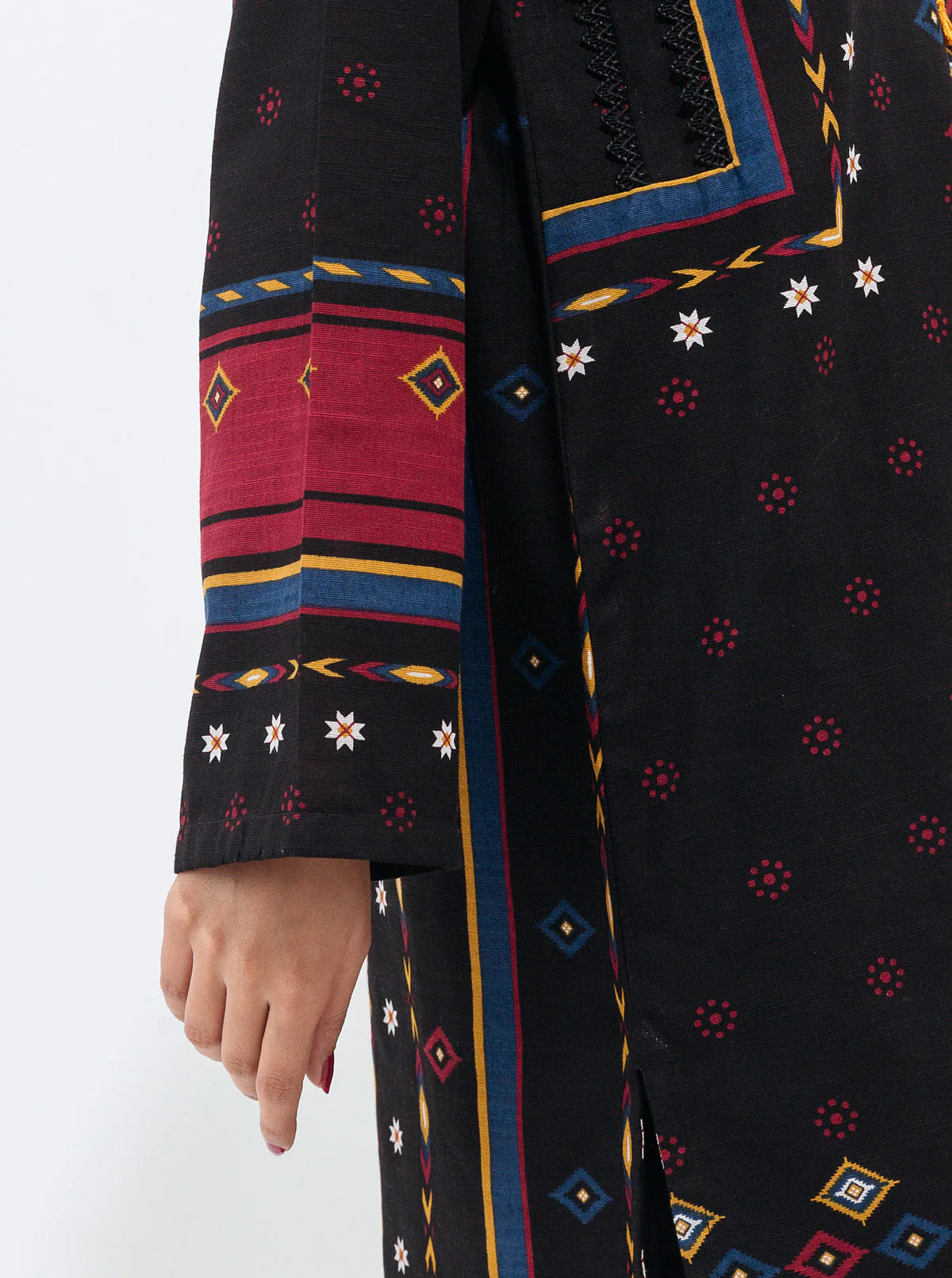 3 PIECE - PRINTED WITH SHAWL KHADDAR SUIT - ETHEREAL TRIBE - Image 6