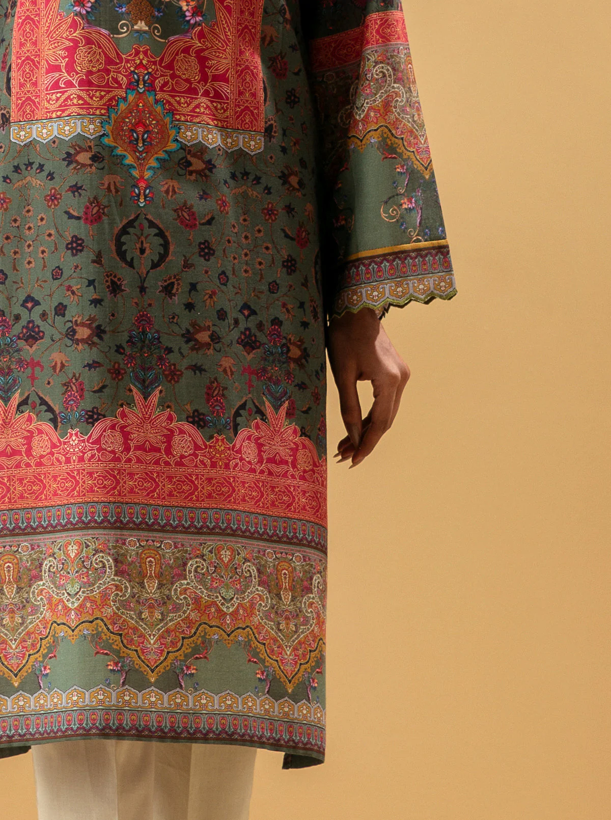 1 PIECE - PRINTED KHADDAR SHIRT - ROYAL INDIA - Image 3