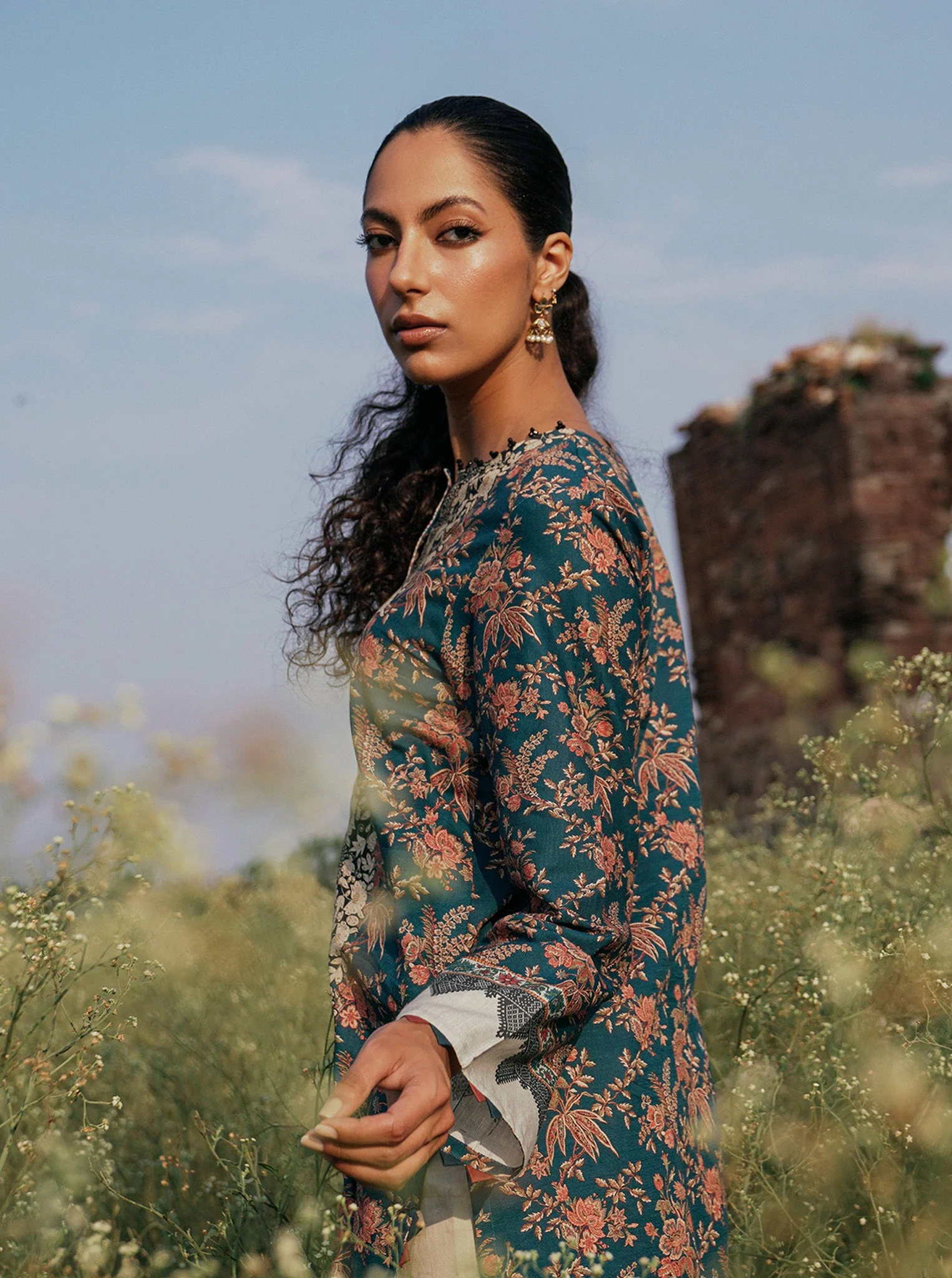 1 PIECE - PRINTED KHADDAR SHIRT - SYLVAN - Image 2