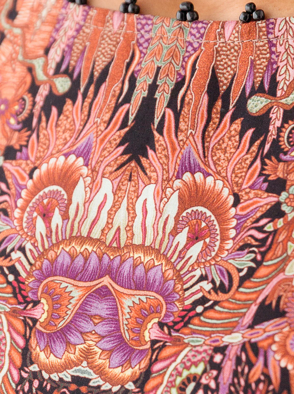 1 PIECE - PRINTED CAMBRIC SHIRT - BLACK BROCADE - Image 3