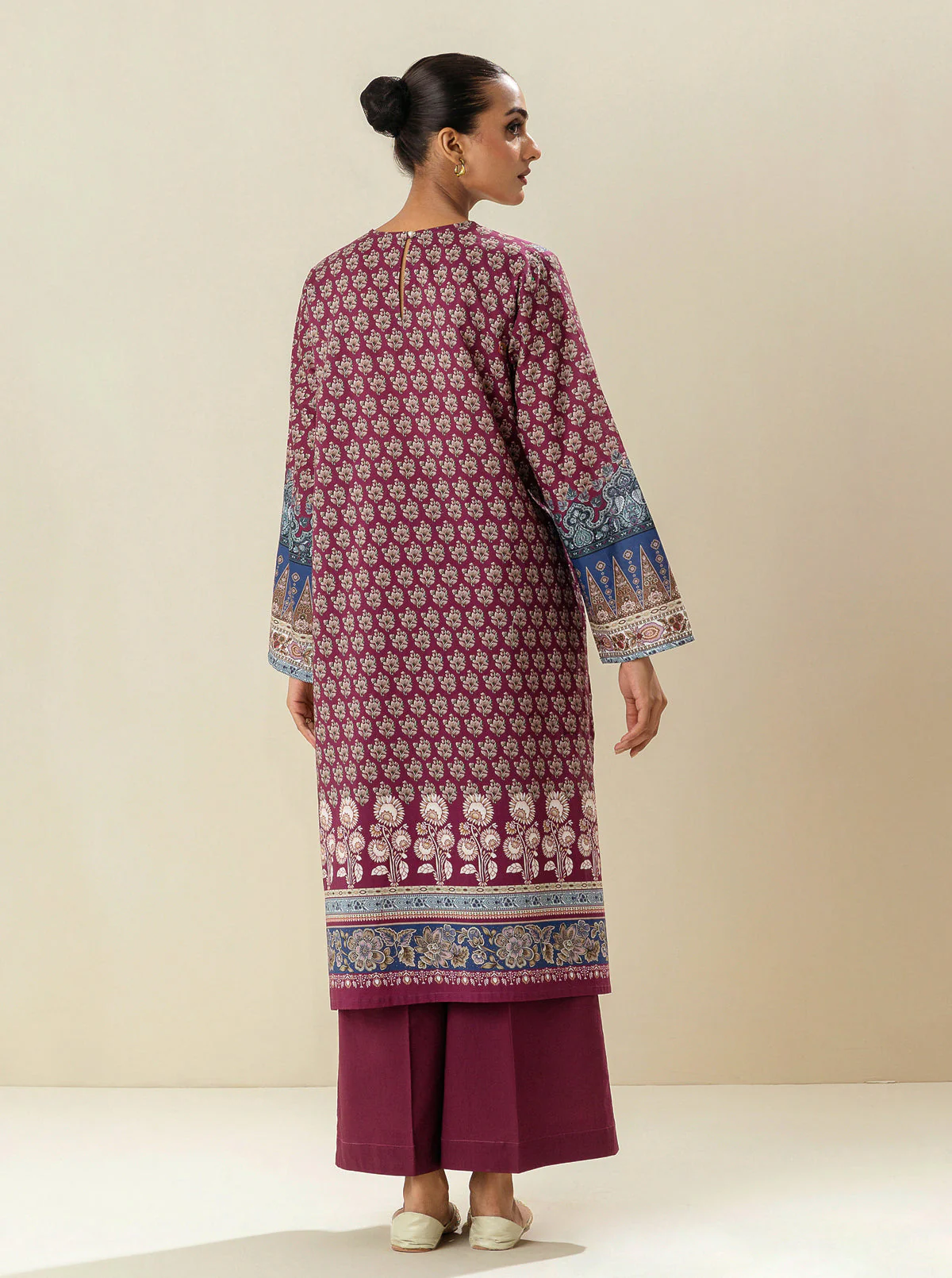 1 PIECE - PRINTED CAMBRIC SHIRT - VIVACIOUS CHERRY - Image 2