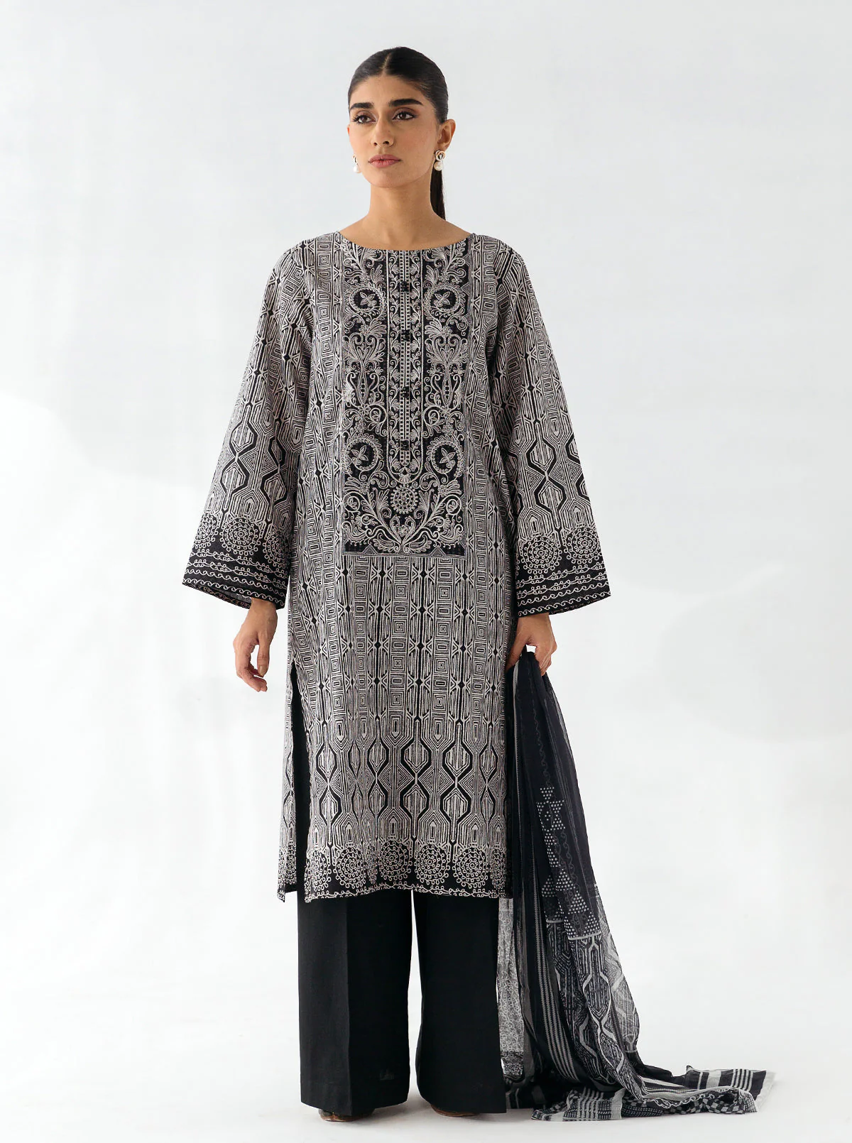 2 PIECE - EMBROIDERED CAMBRIC SUIT - MYSTERY GEM - Image 2