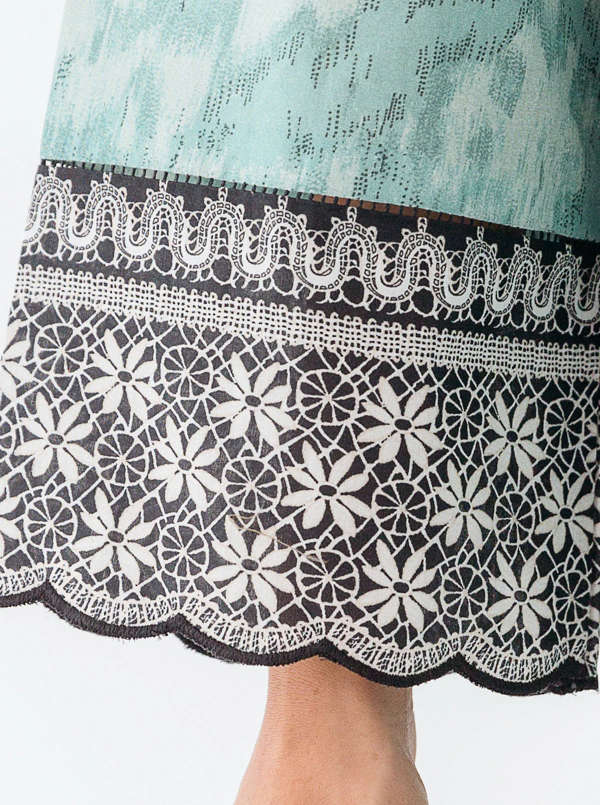 2 PIECE - EMBROIDERED CAMBRIC SUIT - SEA FOAM - Image 5