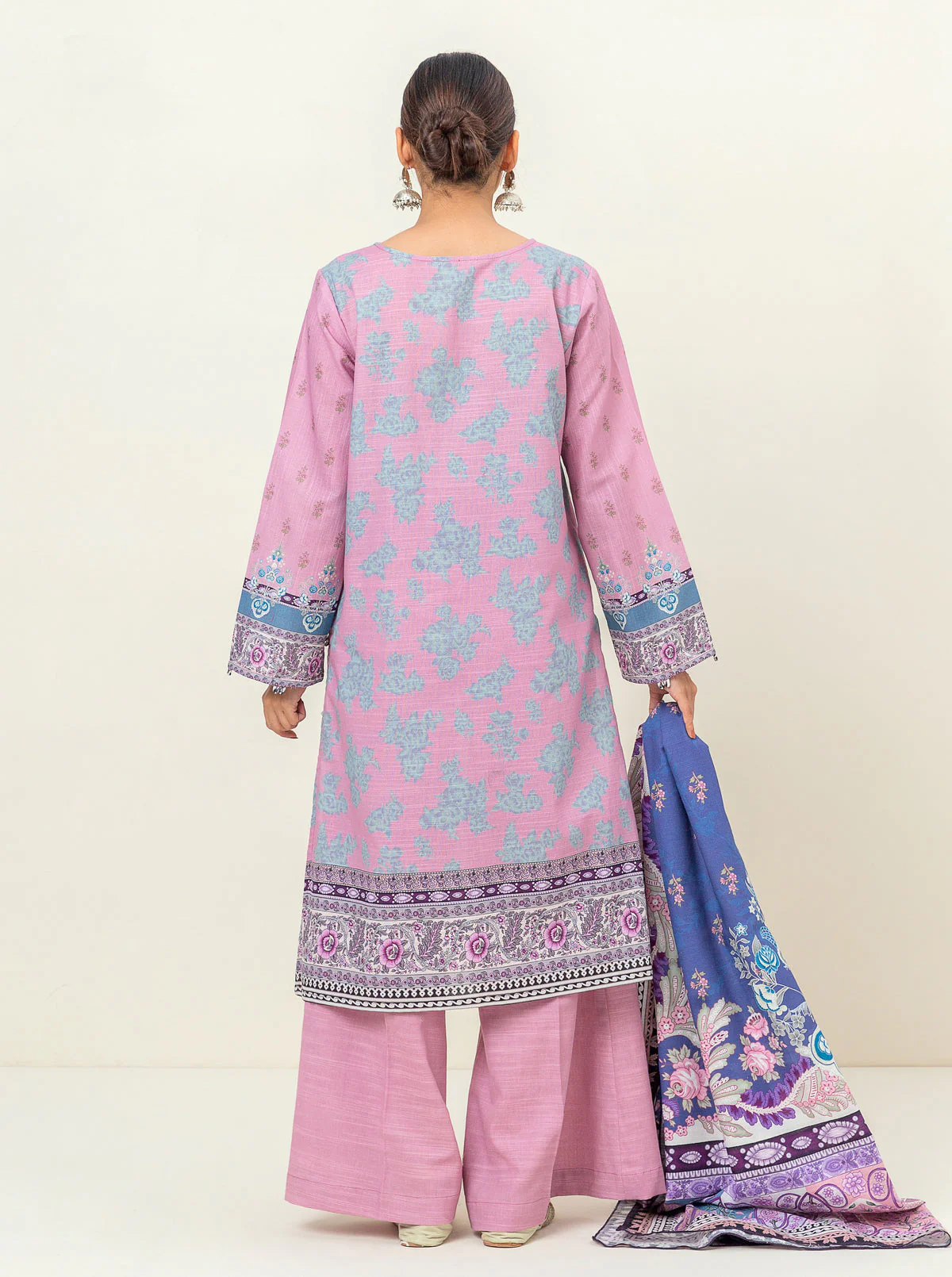 3 PIECE - PRINTED KHADDAR SUIT - ETHEREAL FLORAL - Image 3