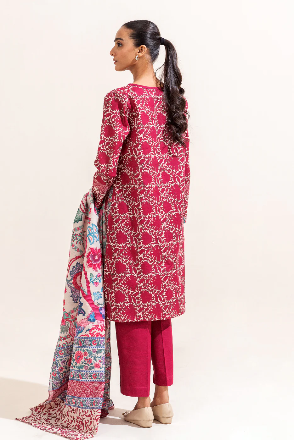 3 PIECE PRINTED KHADDAR SUIT-THISTLE GARDEN (UNSTITCHED) - Image 4
