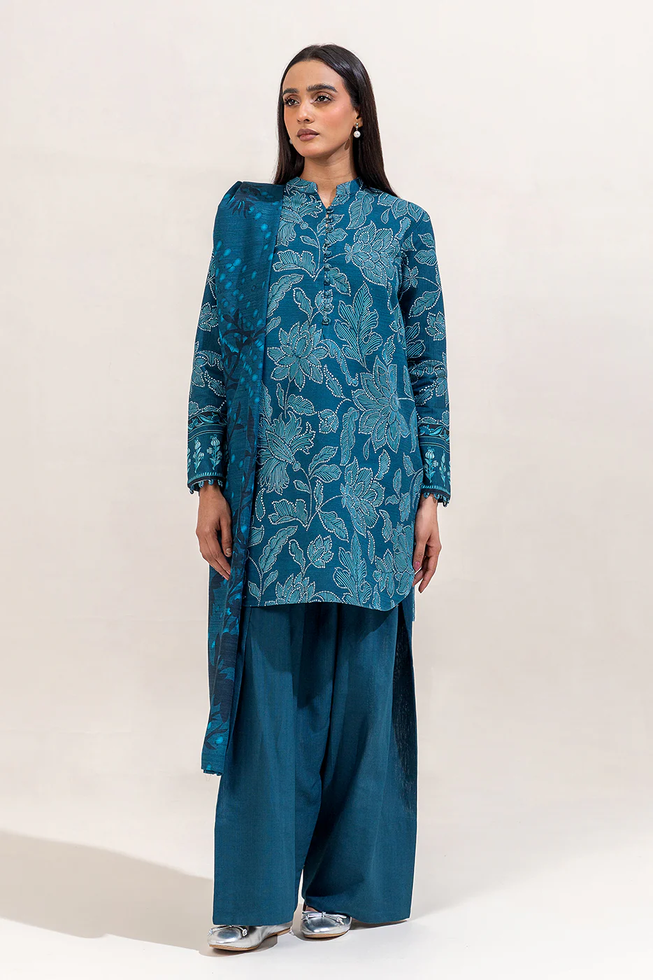 3 PIECE PRINTED KHADDAR SUIT-AEGAN HAVEN (UNSTITCHED) - Image 5