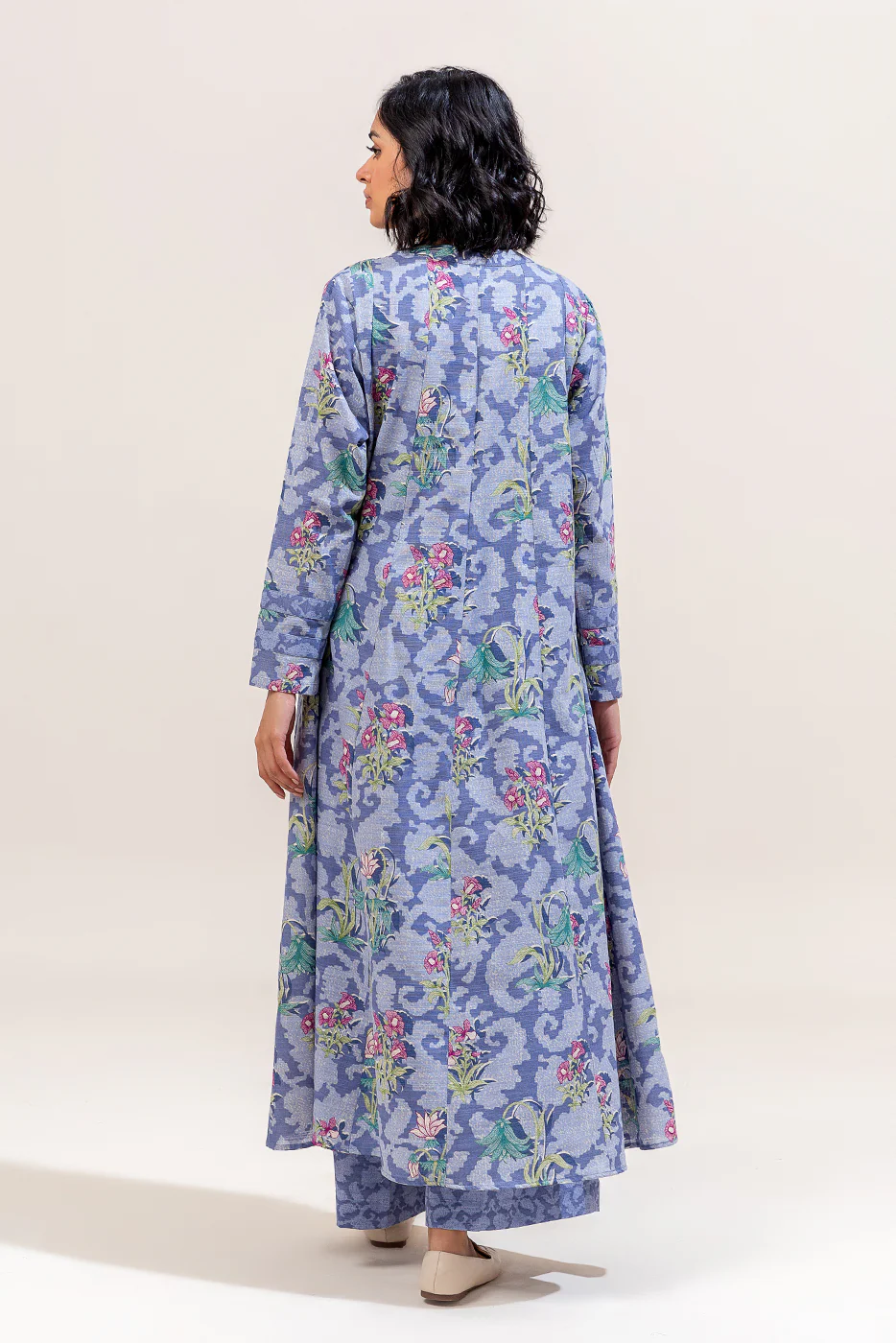 2 PIECE PRINTED KHADDAR SUIT-FLINT HAZE (UNSTITCHED) - Image 3