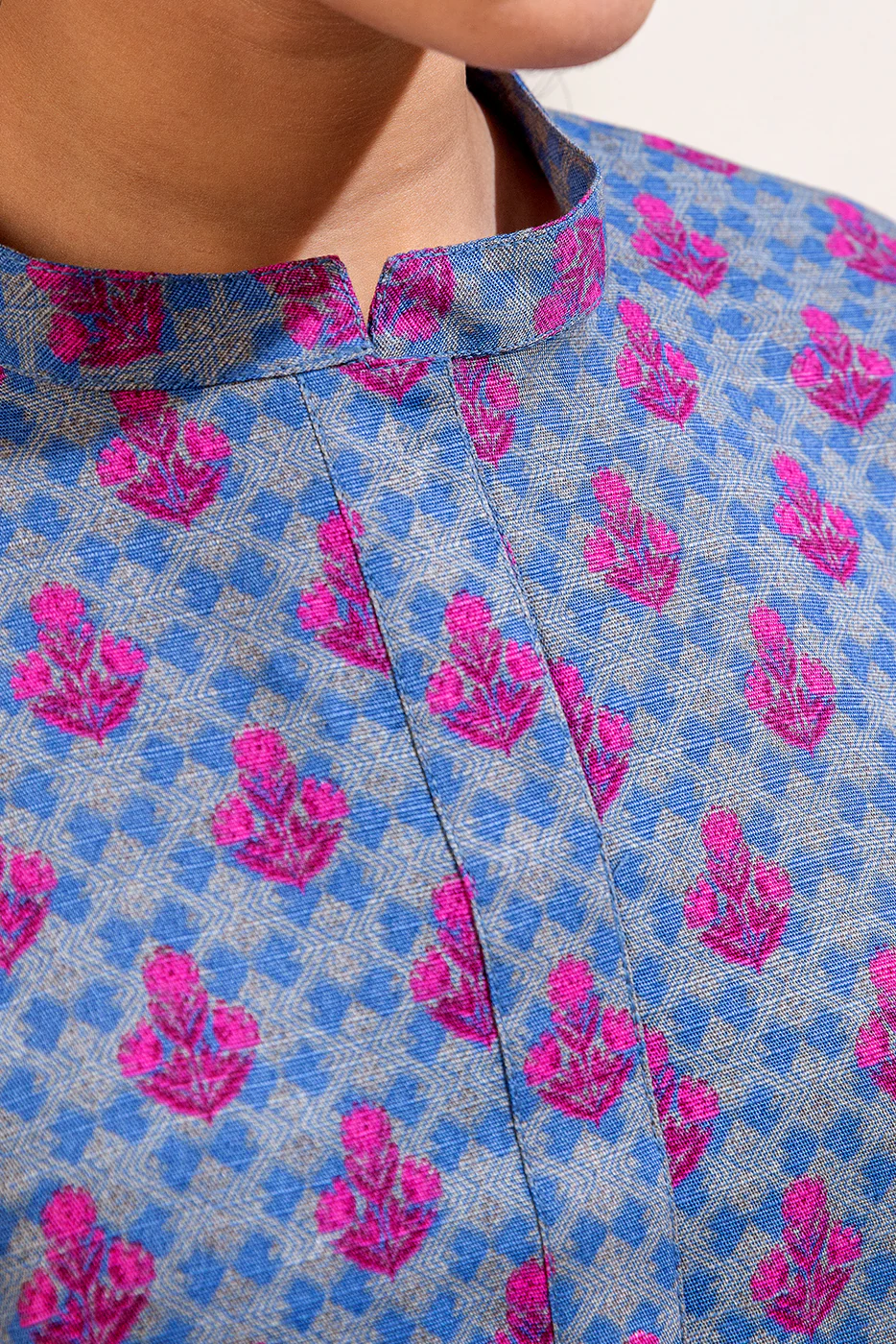 2 PIECE PRINTED KHADDAR SUIT-PLUM FANTASY (UNSTITCHED) - Image 4