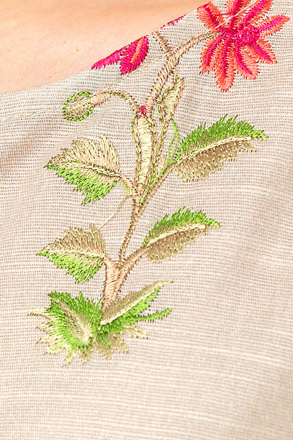 2 PIECE EMBROIDERED KHADDAR SUIT-ELEGANT IVORY (UNSTITCHED) - Image 4