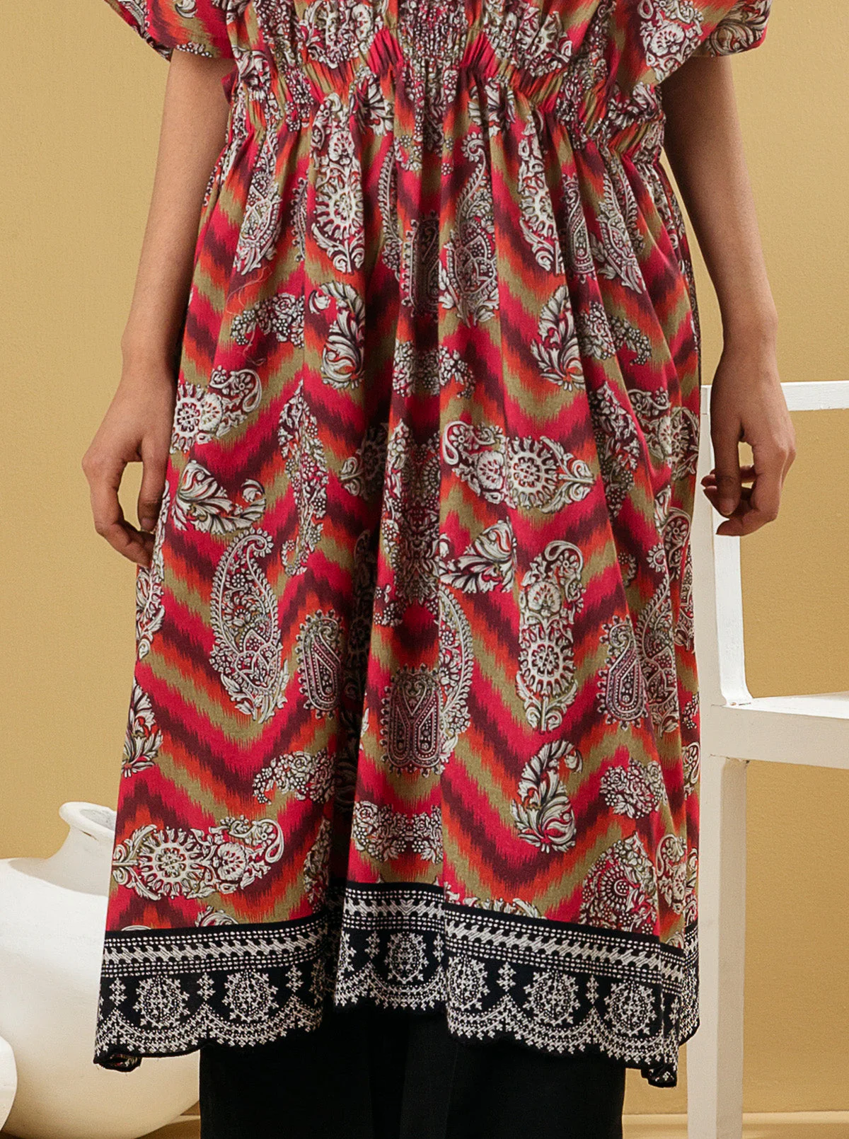 1 PIECE - PRINTED LAWN SHIRT - PAISLEY GLEAM - Image 2