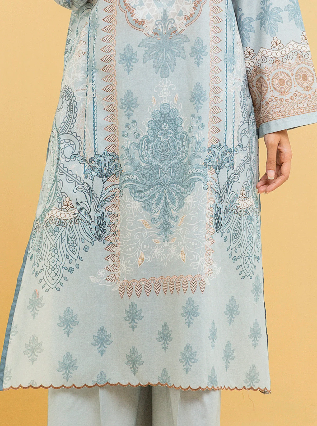 2 PIECE - PRINTED LAWN SUIT - VICTORIAN DECO - Image 2