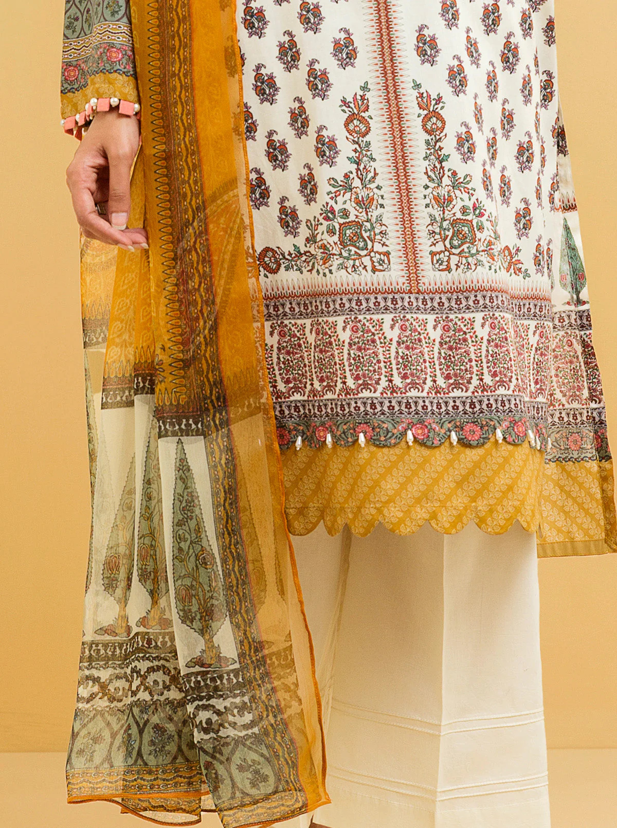 2 PIECE - PRINTED LAWN SUIT - CLASSICAL CRAFT - Image 6