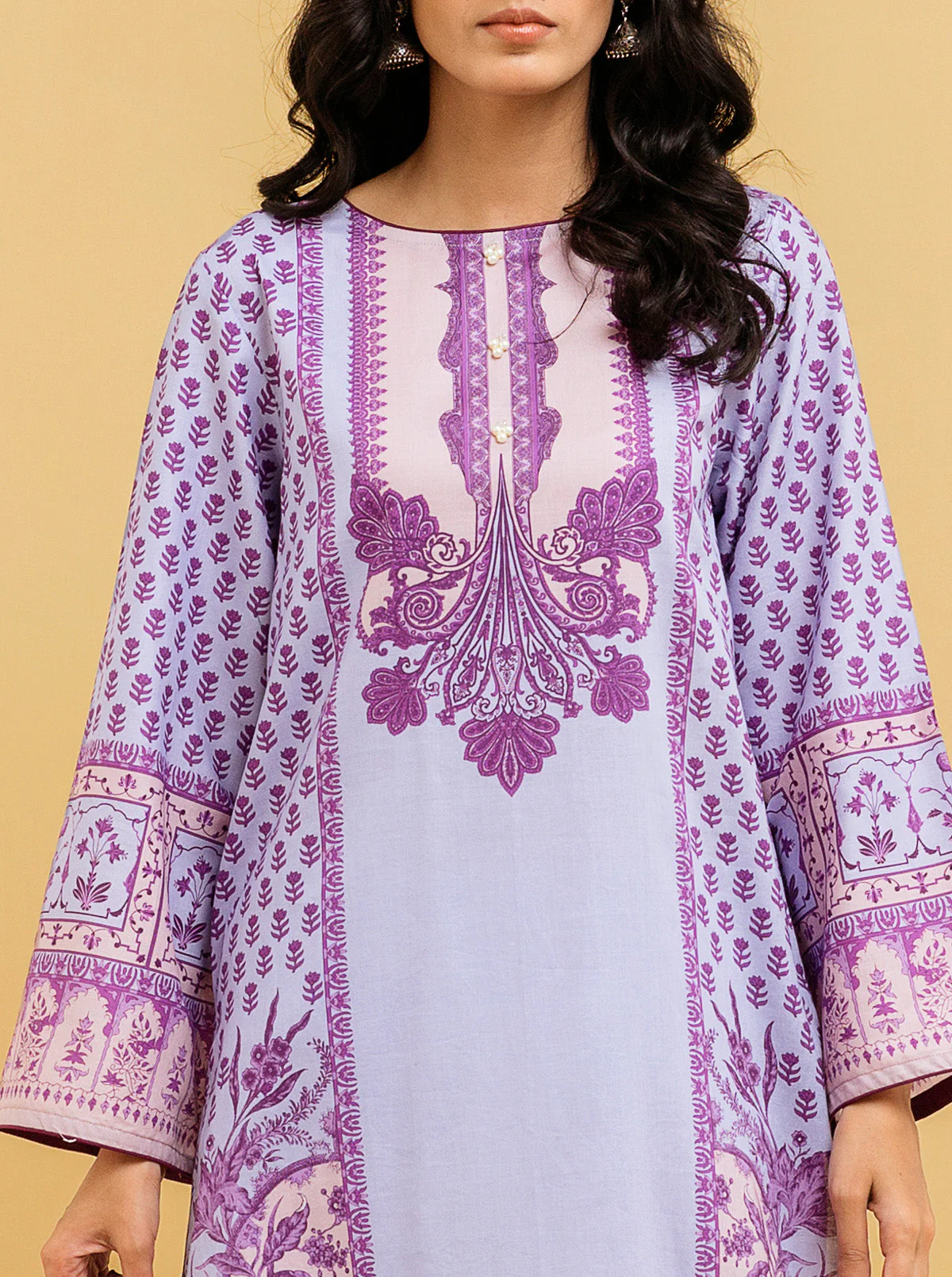 3 PIECE - PRINTED LAWN SUIT - LILAC BREEZE - Image 4