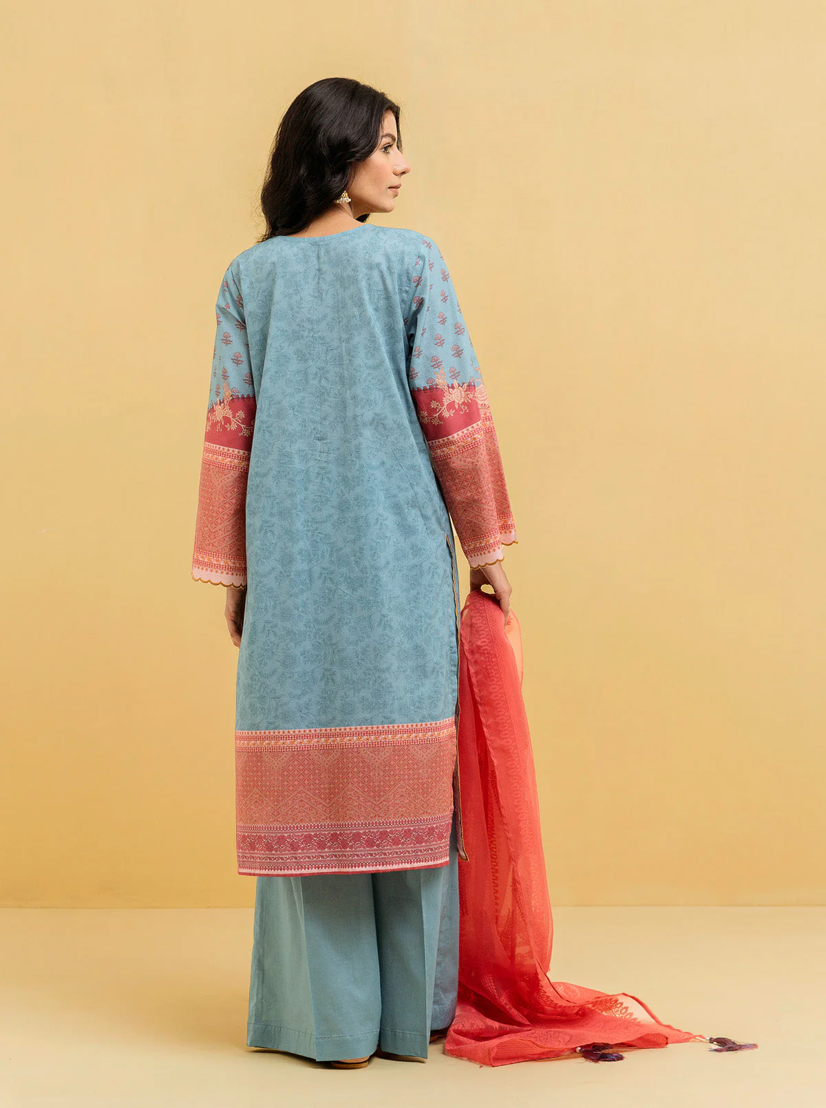 3 PIECE - EMBROIDERED LAWN SUIT - SUMMER DAZE - Image 6