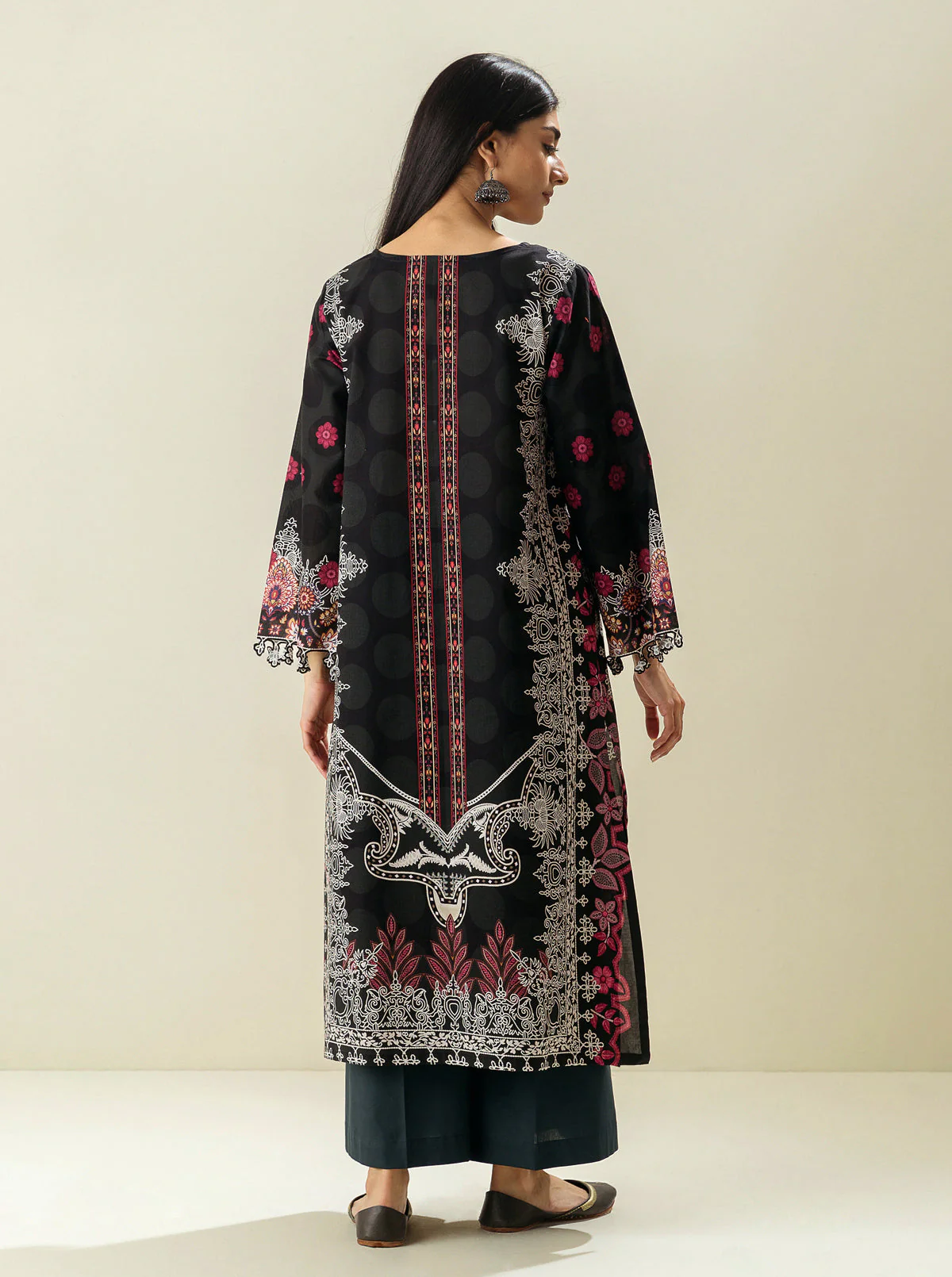 1 PIECE - PRINTED LAWN SHIRT - MIDNIGHT SUN - Image 2
