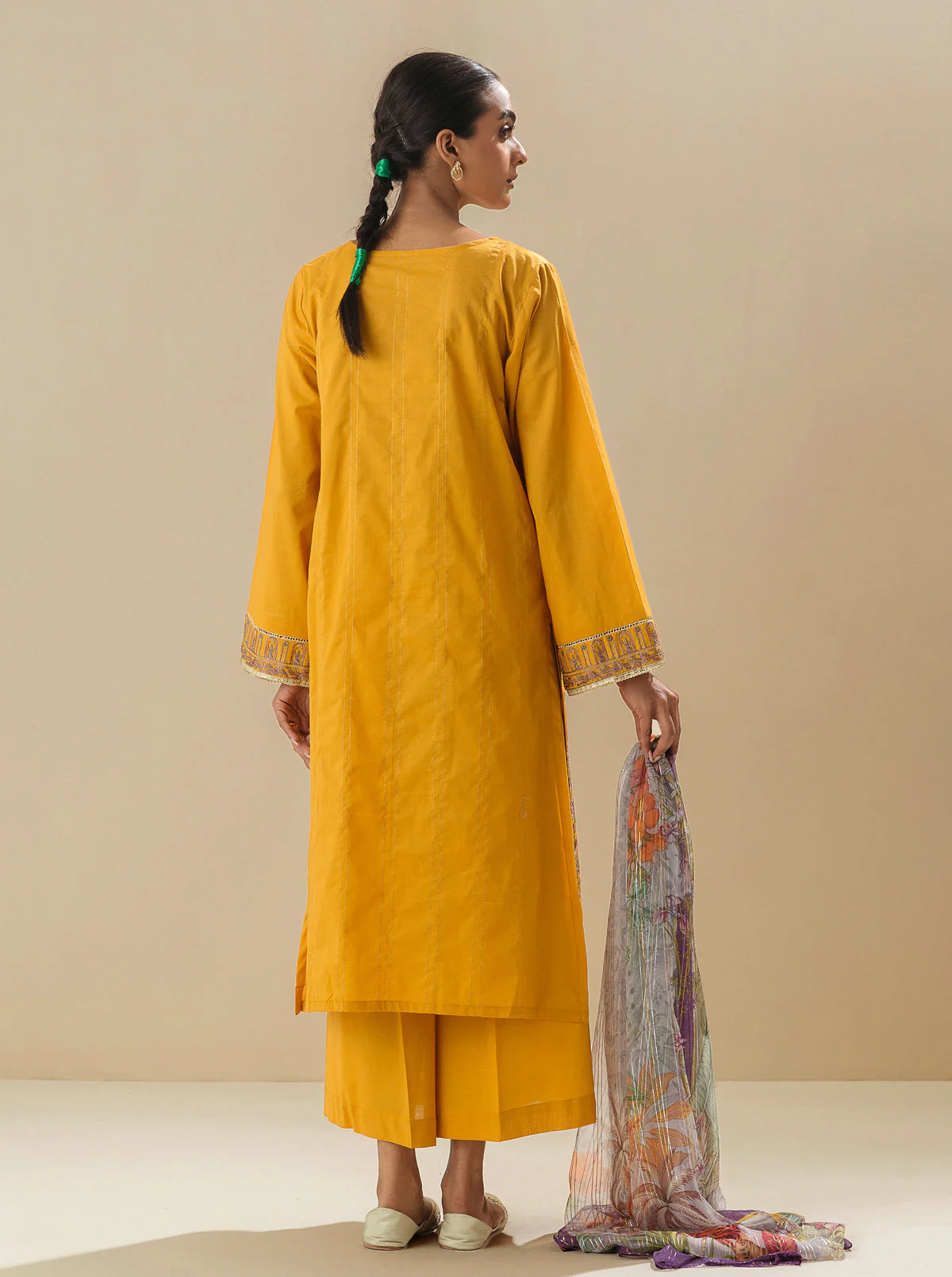3 PIECE - EMBROIDERED LAWN SUIT - SUNRISE GARDEN - Image 4