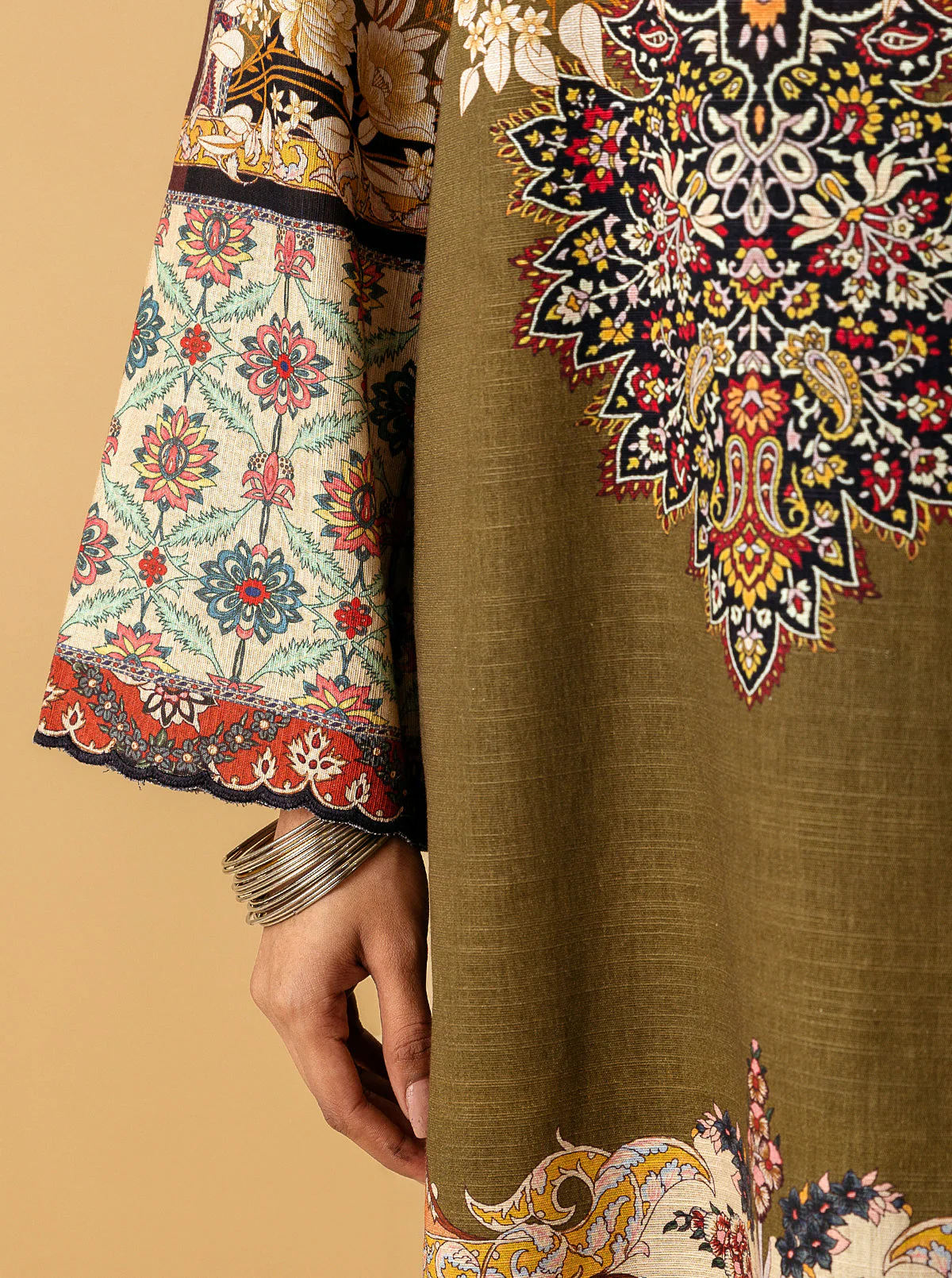1 PIECE - PRINTED KHADDAR SHIRT - LINCOLN CHIDE - Image 2