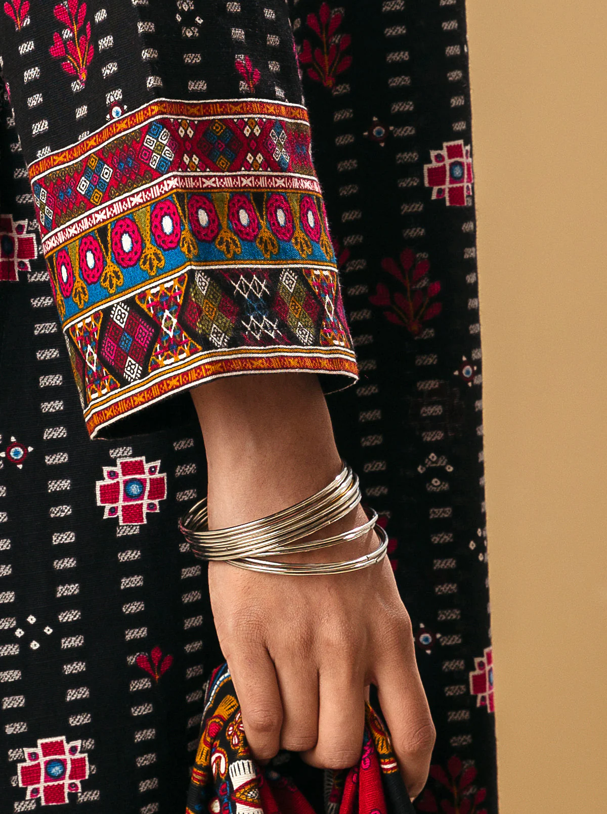 2 PIECE - PRINTED KHADDAR SUIT - FOLK LORE - Image 3