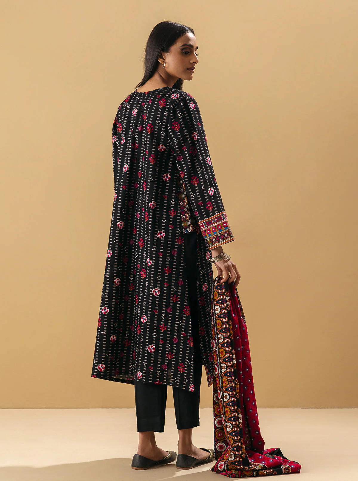 2 PIECE - PRINTED KHADDAR SUIT - FOLK LORE - Image 6