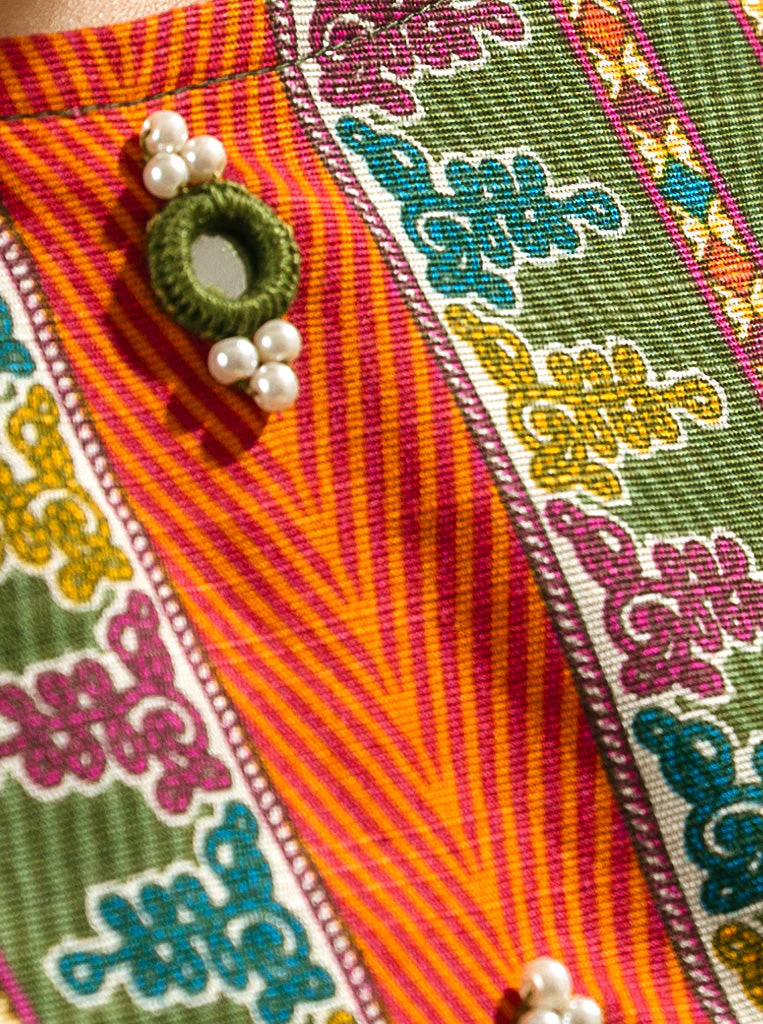 3 PIECE - PRINTED KHADDAR SUIT - TROPICAL FAWN - Image 4
