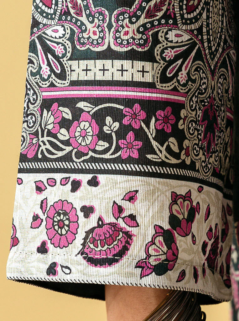 3 PIECE - PRINTED KHADDAR SUIT - ROYAL GREEM - Image 3