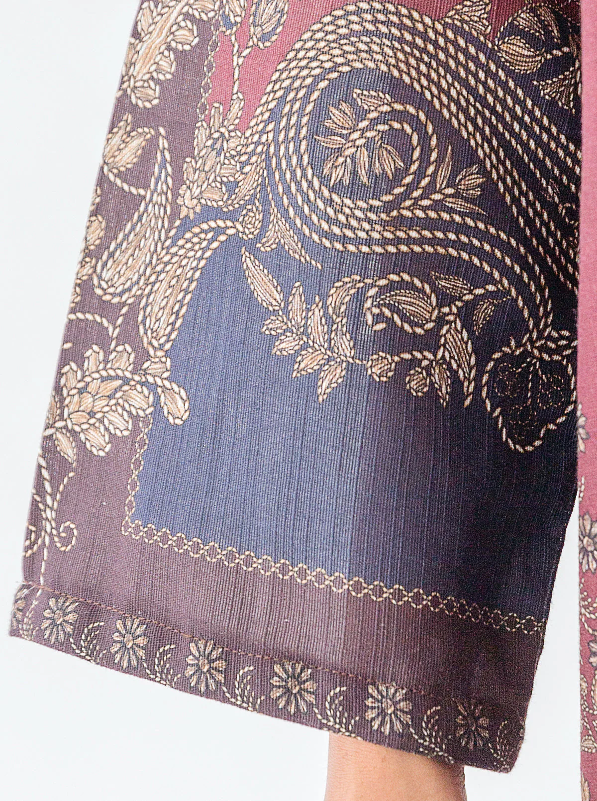 1 PIECE - PRINTED KHADDAR SHIRT - MAROON MAGIC - Image 4