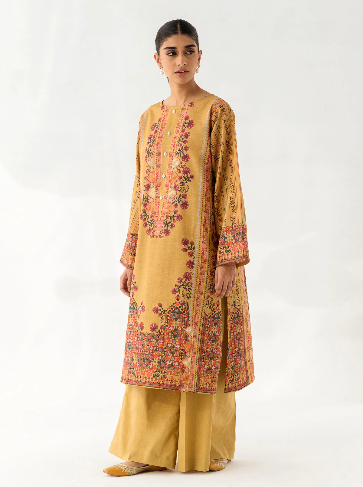 2 PIECE - PRINTED KHADDAR SUIT - SPECTRA EYE - Image 2