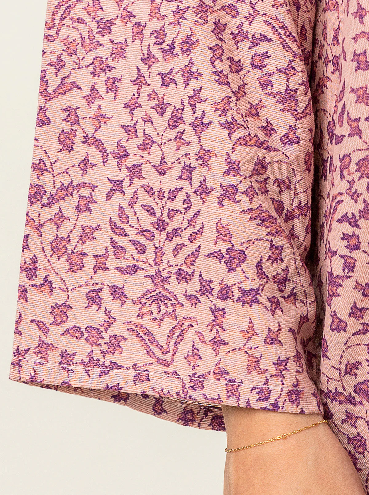 2 PIECE - EMBROIDERED KHADDAR SUIT - DUSKY BLUSH - Image 4