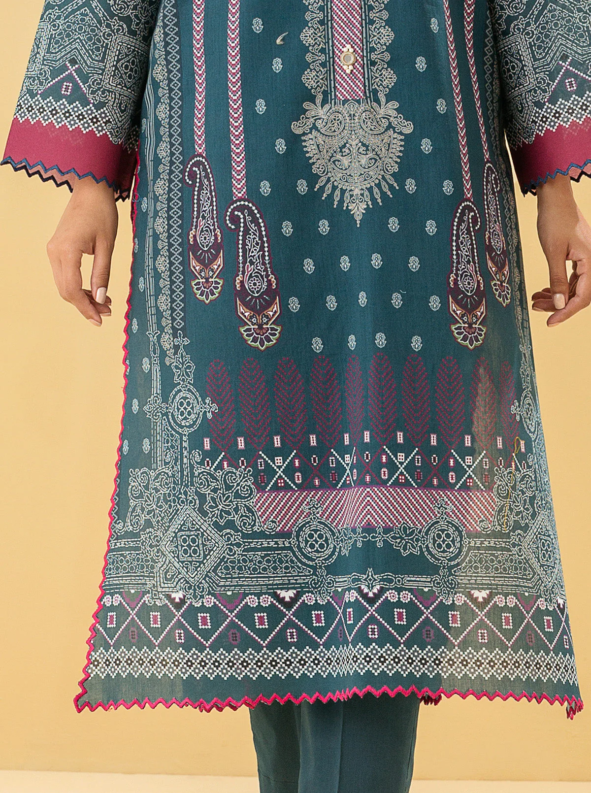 1 PIECE - PRINTED LAWN SHIRT - TREASURE CRAFT - Image 2