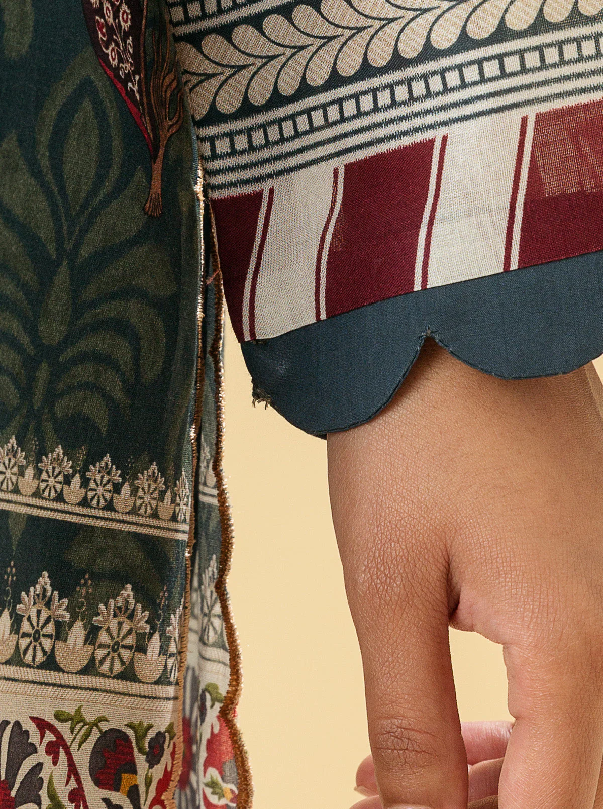 1 PIECE - PRINTED LAWN SHIRT - FOLK MAZE - Image 3