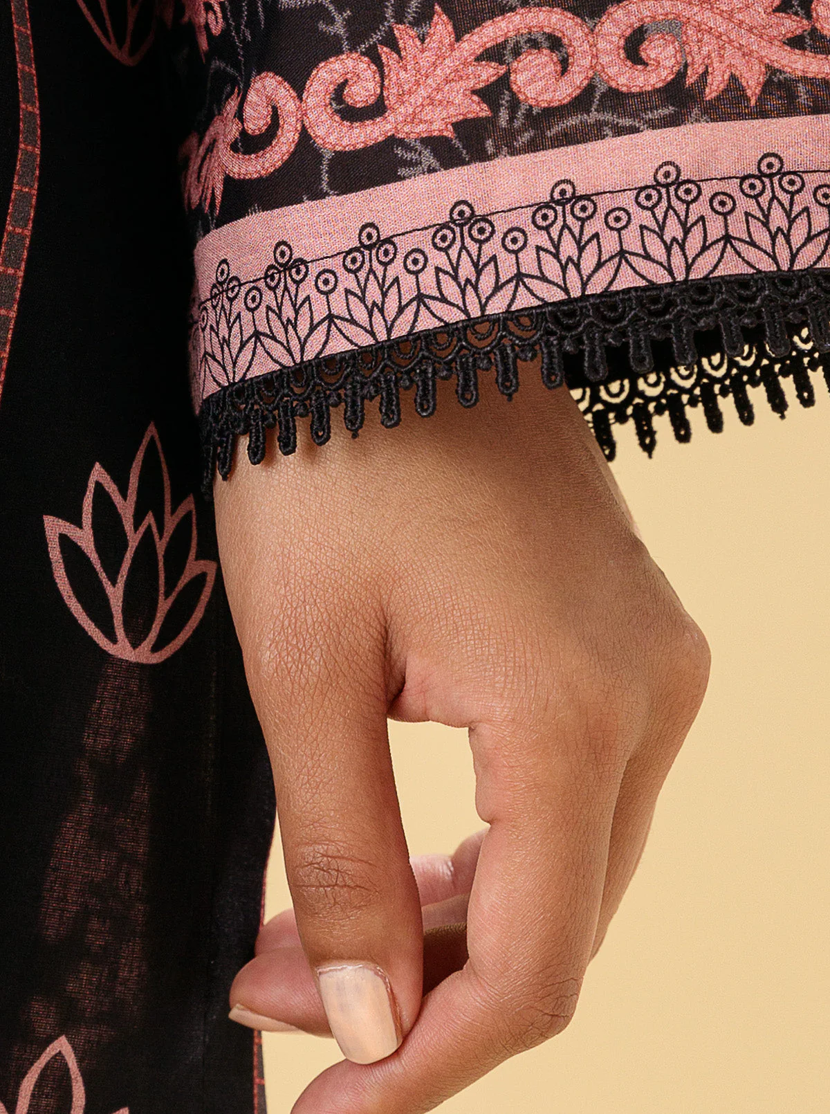 1 PIECE - PRINTED LAWN SHIRT - MAGICAL FLORA - Image 3