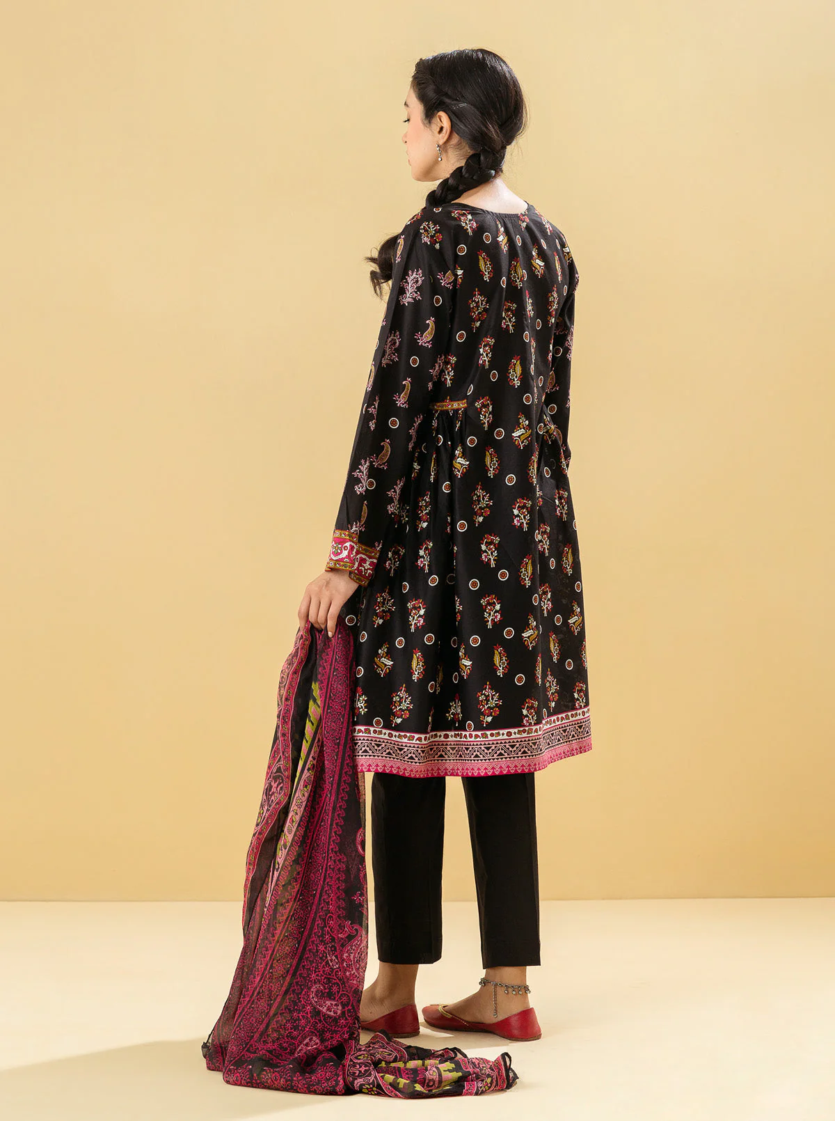 2 PIECE - PRINTED LAWN SUIT - BLACK QUARTZ - Image 6