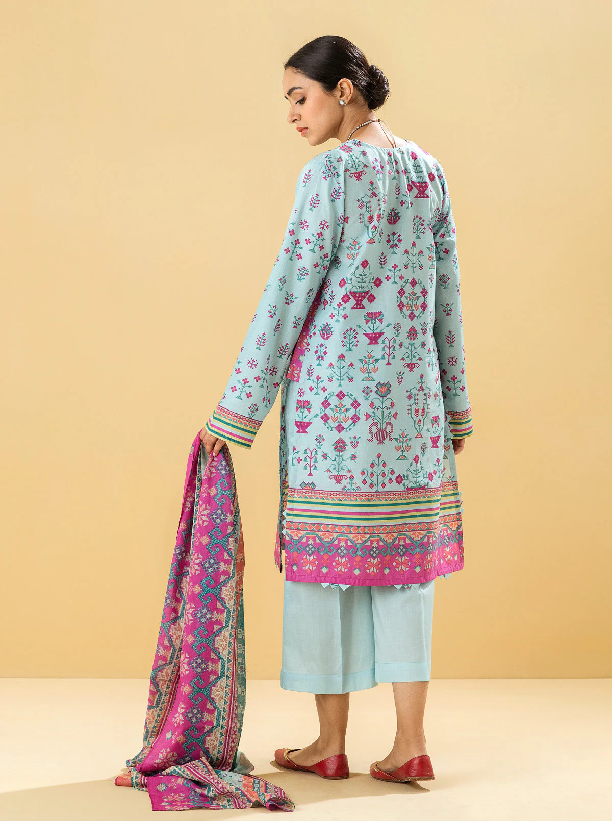2 PIECE - PRINTED LAWN SUIT - ETHNIC ELEGANCE - Image 6