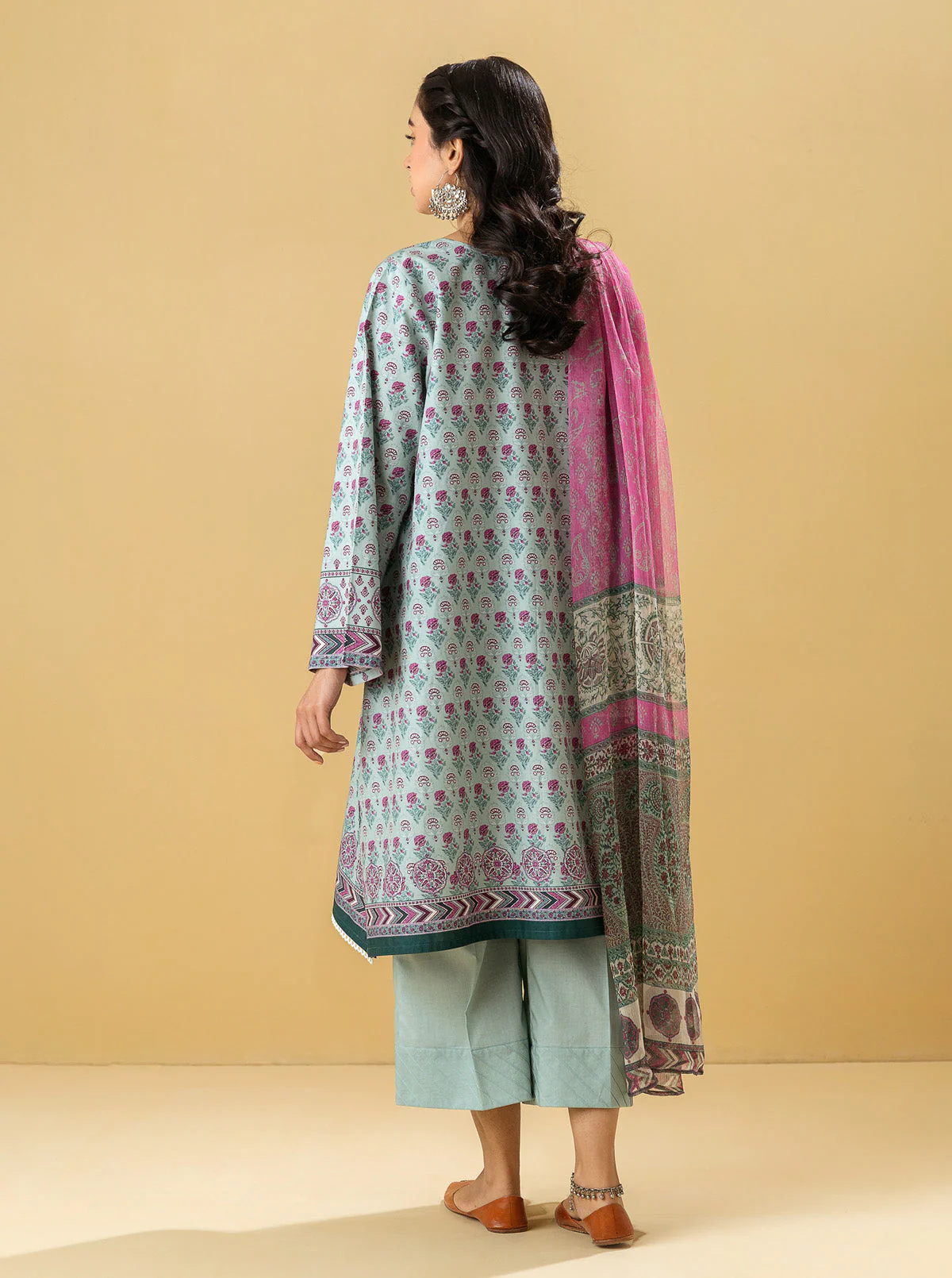 3 PIECE - PRINTED LAWN SUIT - MISTY DEWY - Image 6