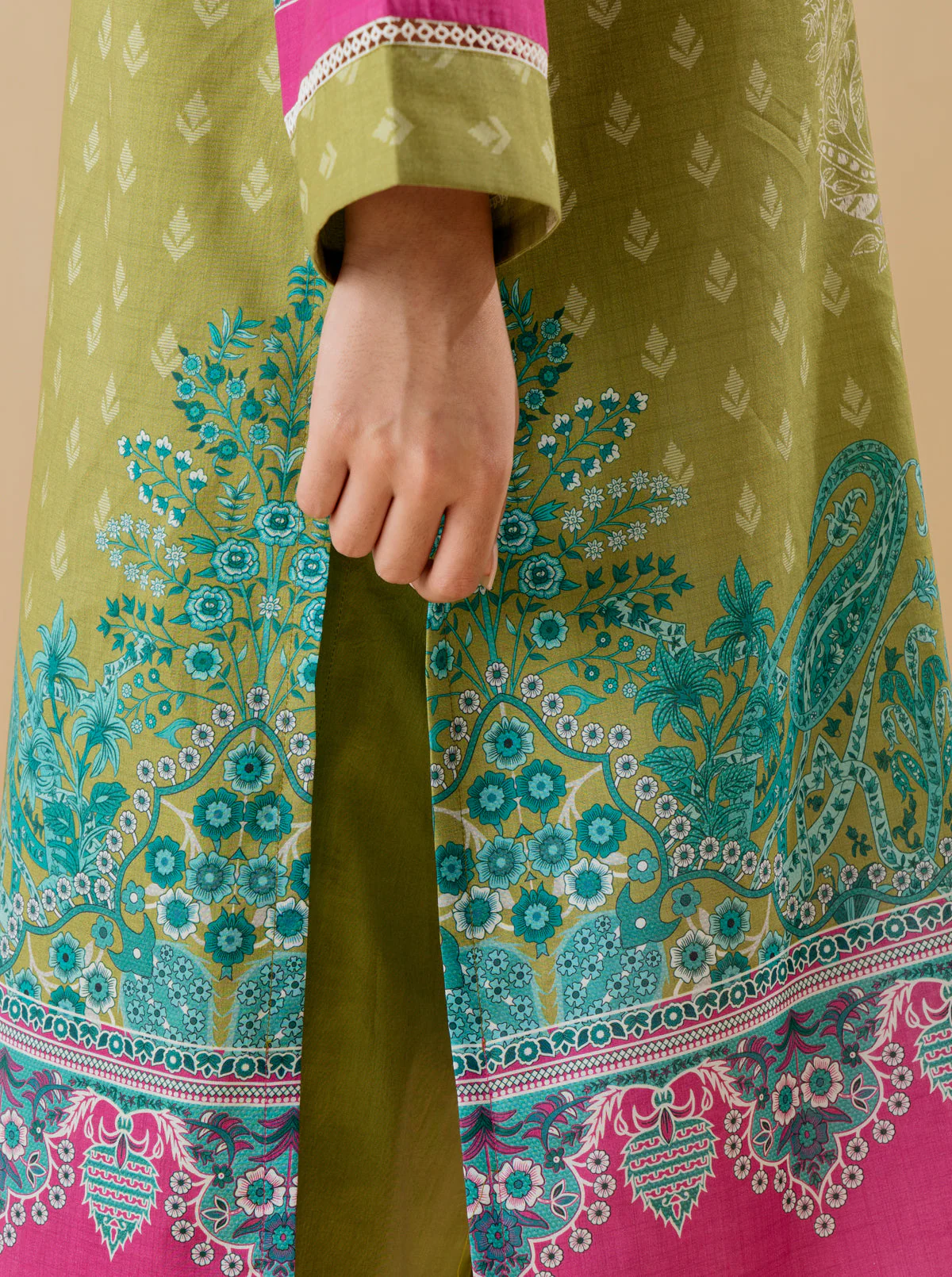 3 PIECE - PRINTED LAWN SUIT - ETHNIC JEWEL - Image 3