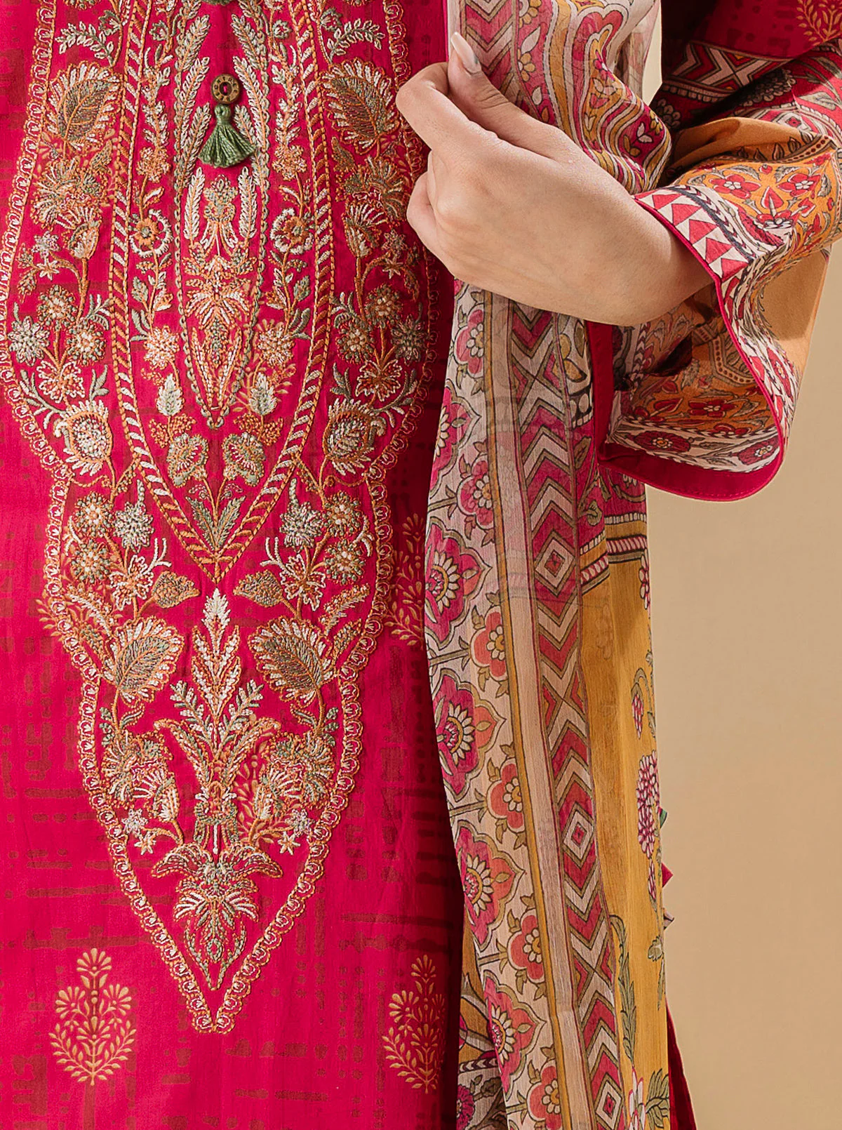 3 PIECE - EMBROIDERED LAWN SUIT - CAMELLIA COSMIC - Image 2
