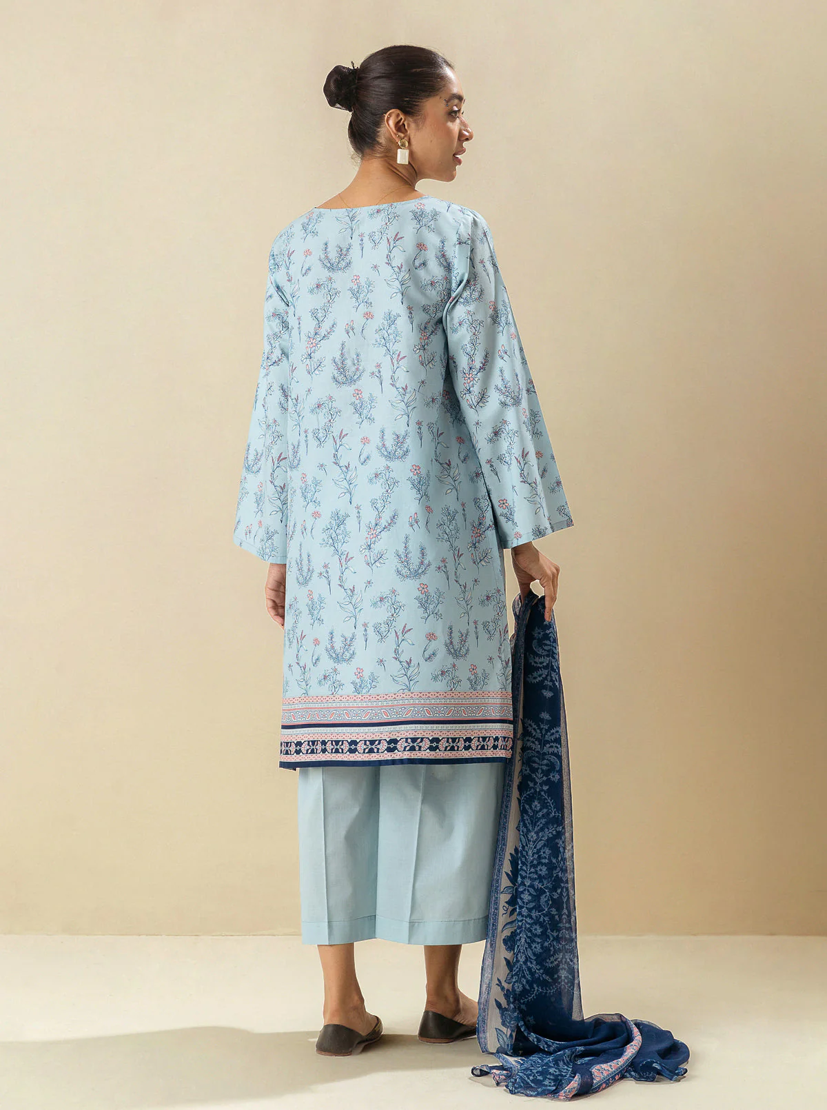 2 PIECE - PRINTED LAWN SUIT - GOLD MINE - Image 3