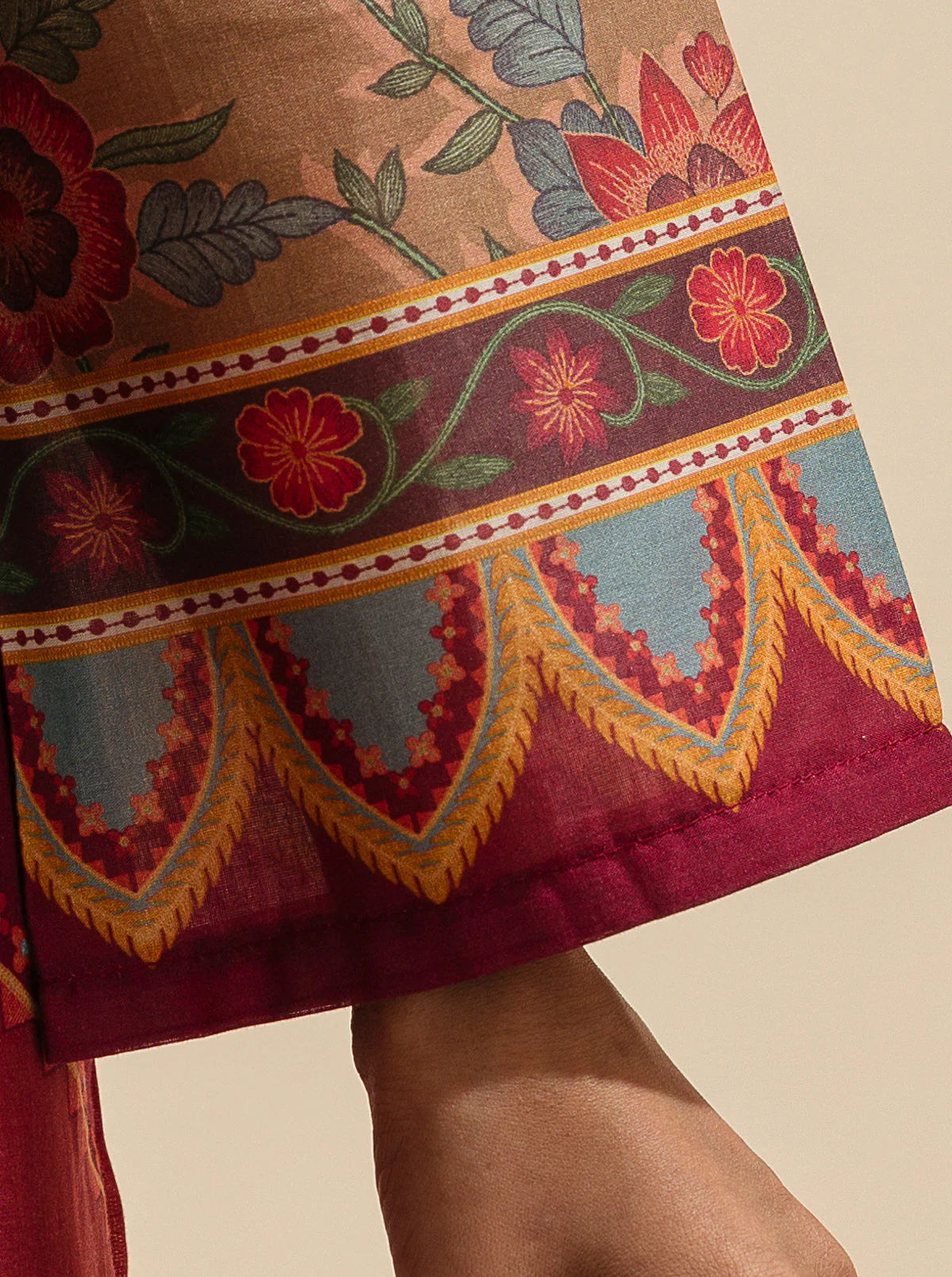 3 PIECE - PRINTED LAWN SUIT -DELICATE SYMPHONY - Image 3