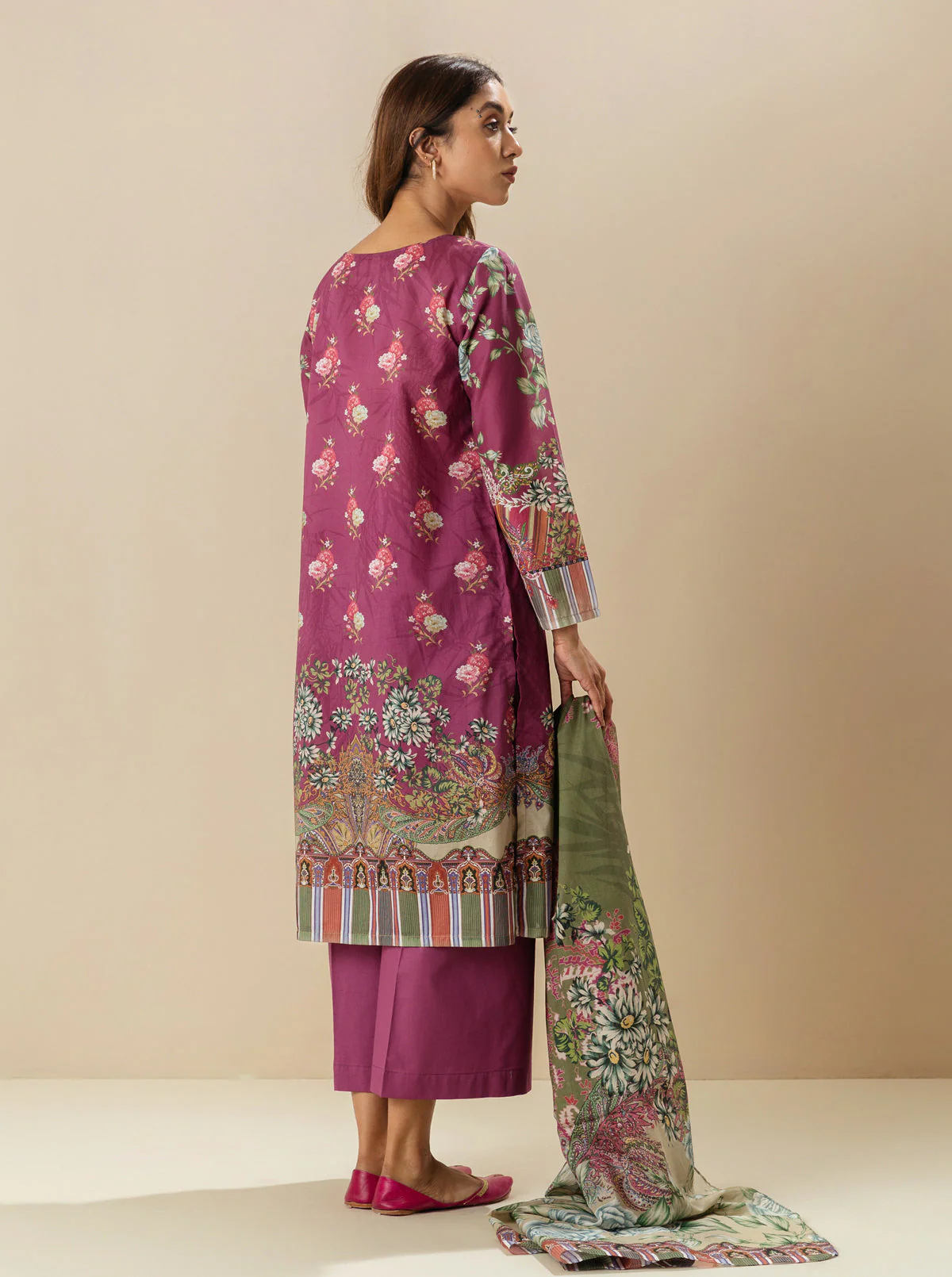 3 PIECE - PRINTED LAWN SUIT - ENCHANTMENT GARDEN - Image 3