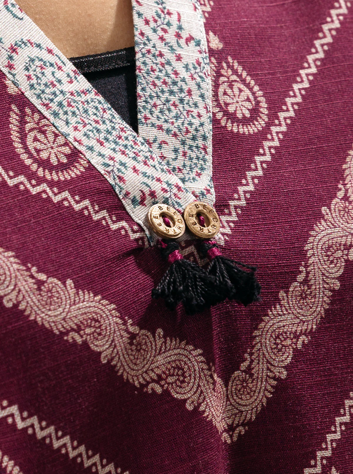 3 PIECE - PRINTED KHADDAR SUIT - DRIED THYME - Image 3