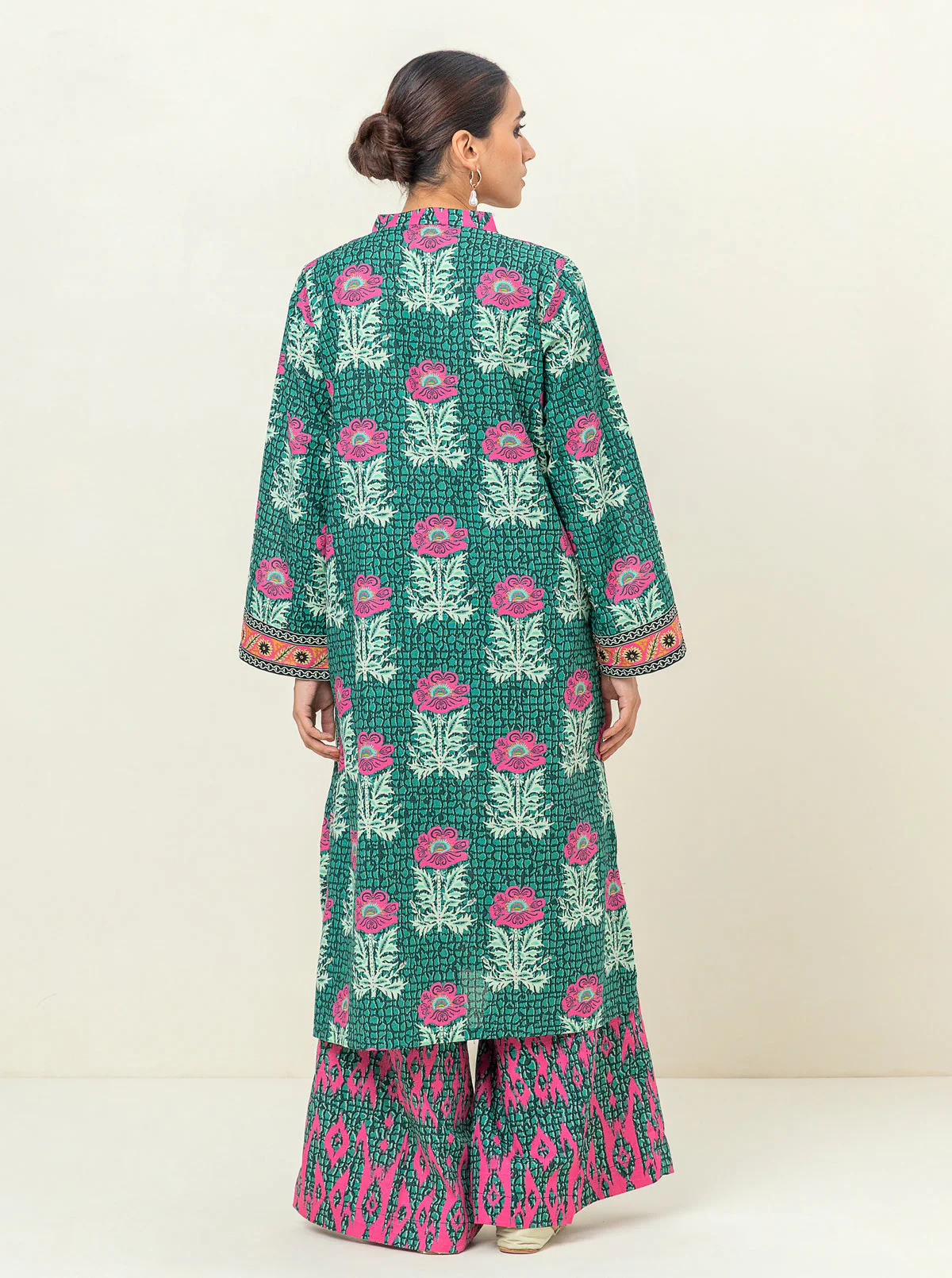 2 PIECE - PRINTED KHADDAR SUIT - MEADOW MELODY - Image 2