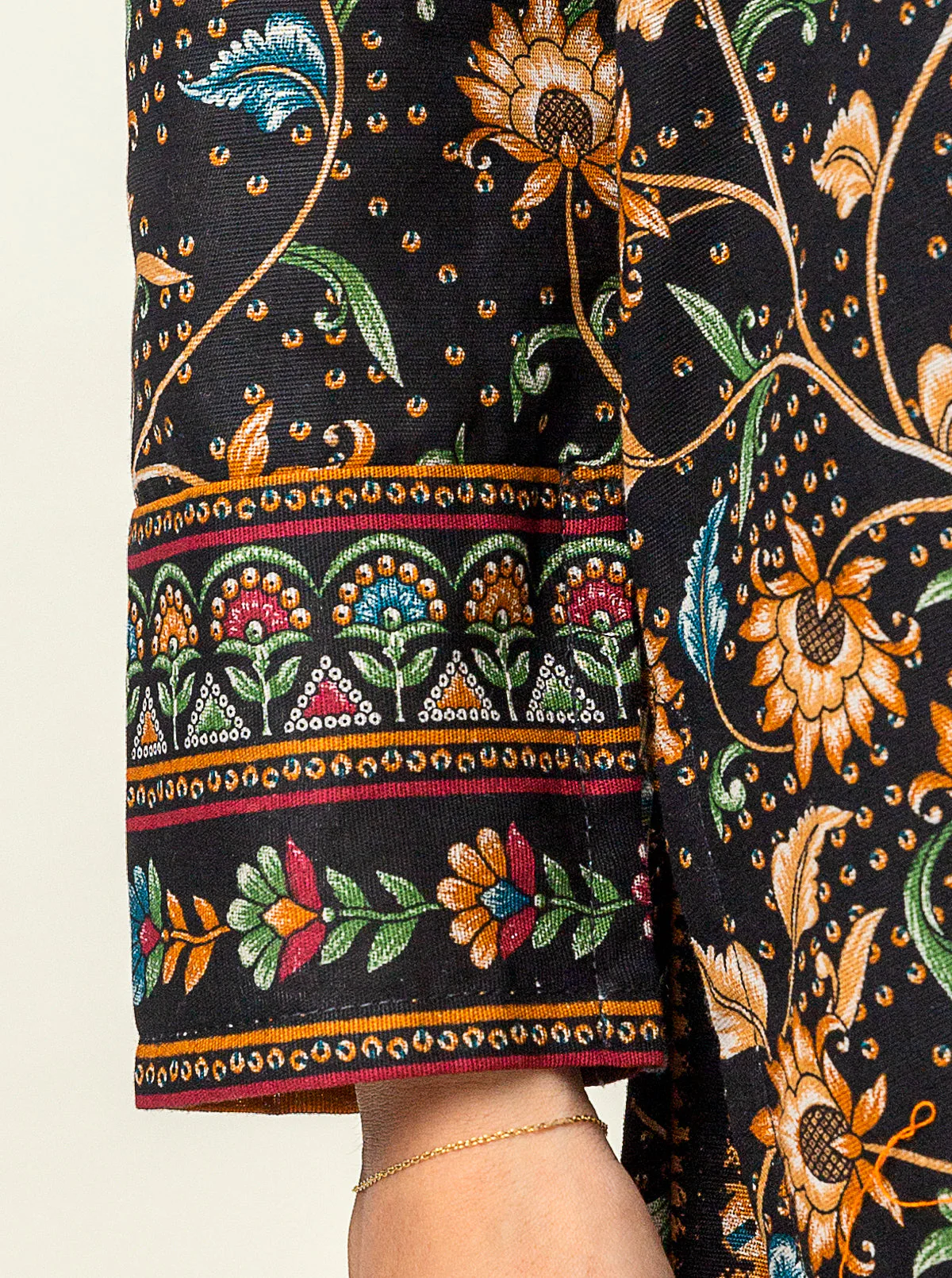 2 PIECE - PRINTED KHADDAR SUIT - PARISIAN NIGHT - Image 5