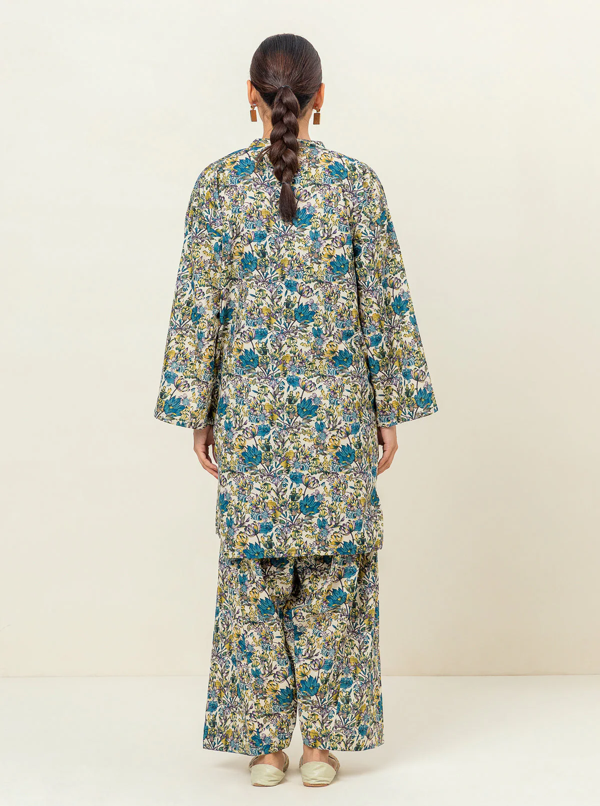 2 PIECE - PRINTED KHADDAR SUIT - BOTANICAL BEAUTY - Image 3