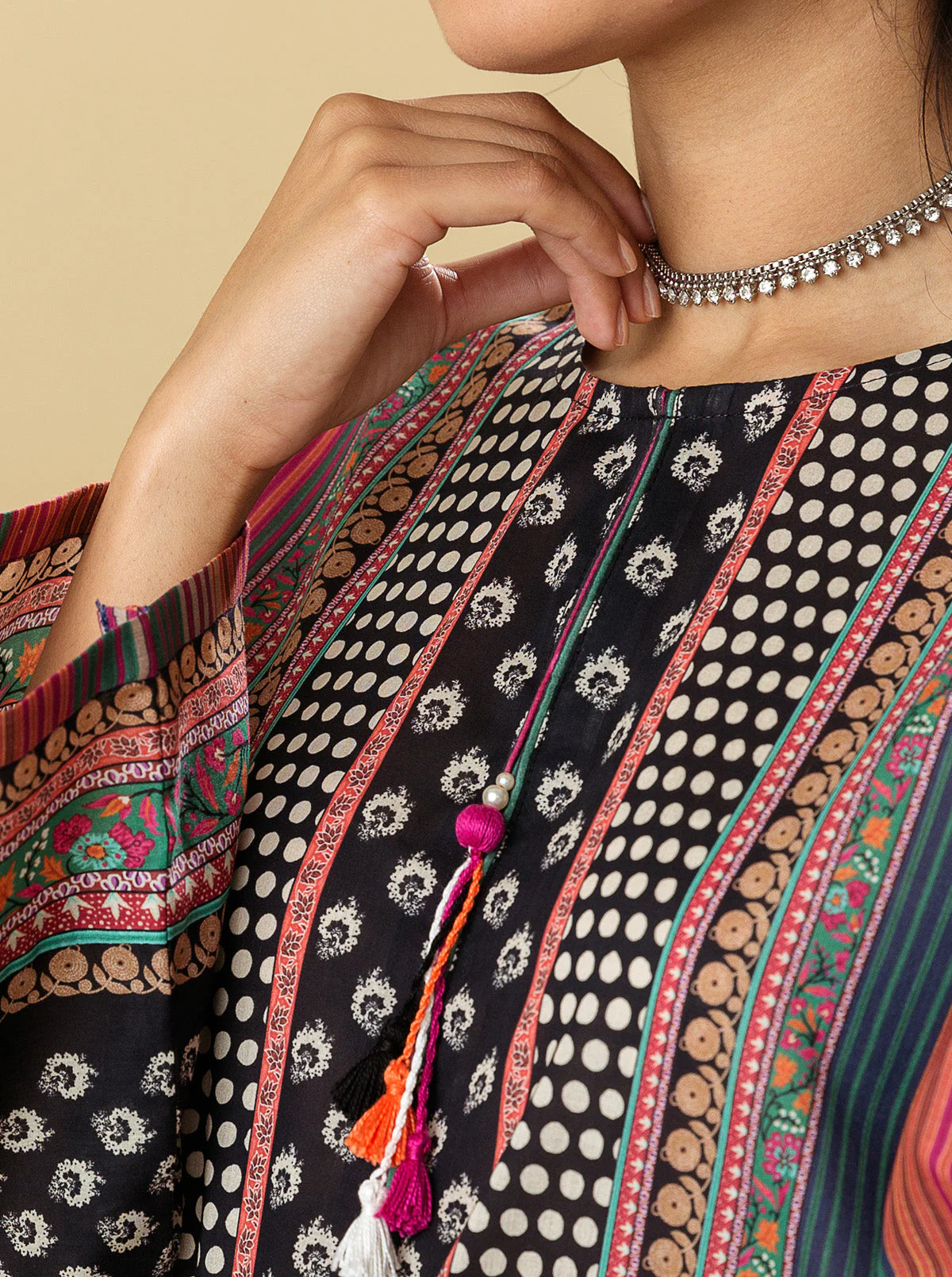 1 PIECE - PRINTED LAWN SHIRT - URBAN HUES - Image 3