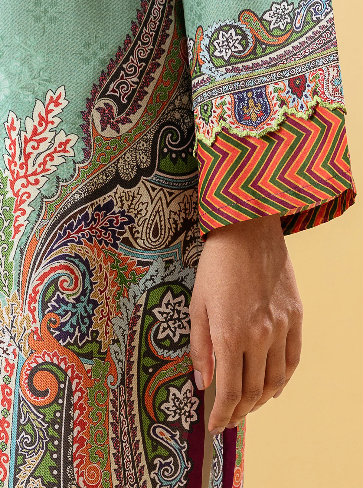 1 PIECE - PRINTED LAWN SHIRT - ENCHANTED PAISLEY - Image 3