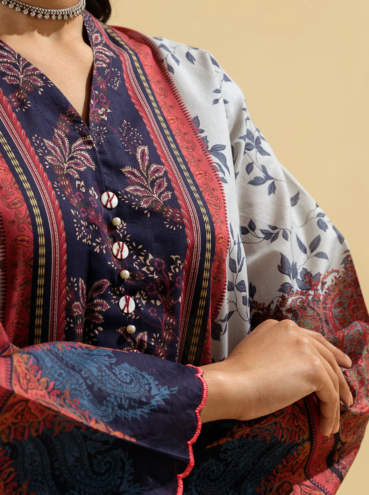 1 PIECE - PRINTED LAWN SHIRT - ANTIQUE GEM - Image 3