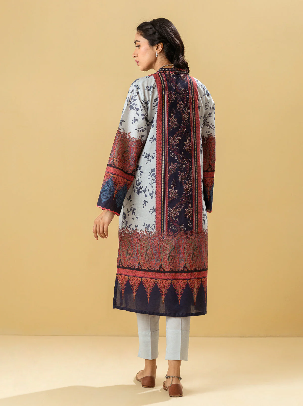 1 PIECE - PRINTED LAWN SHIRT - ANTIQUE GEM - Image 4