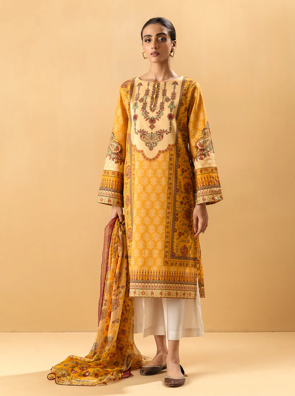 2 PIECE - PRINTED LAWN SUIT - ORIENTAL OBSESSION - Image 5