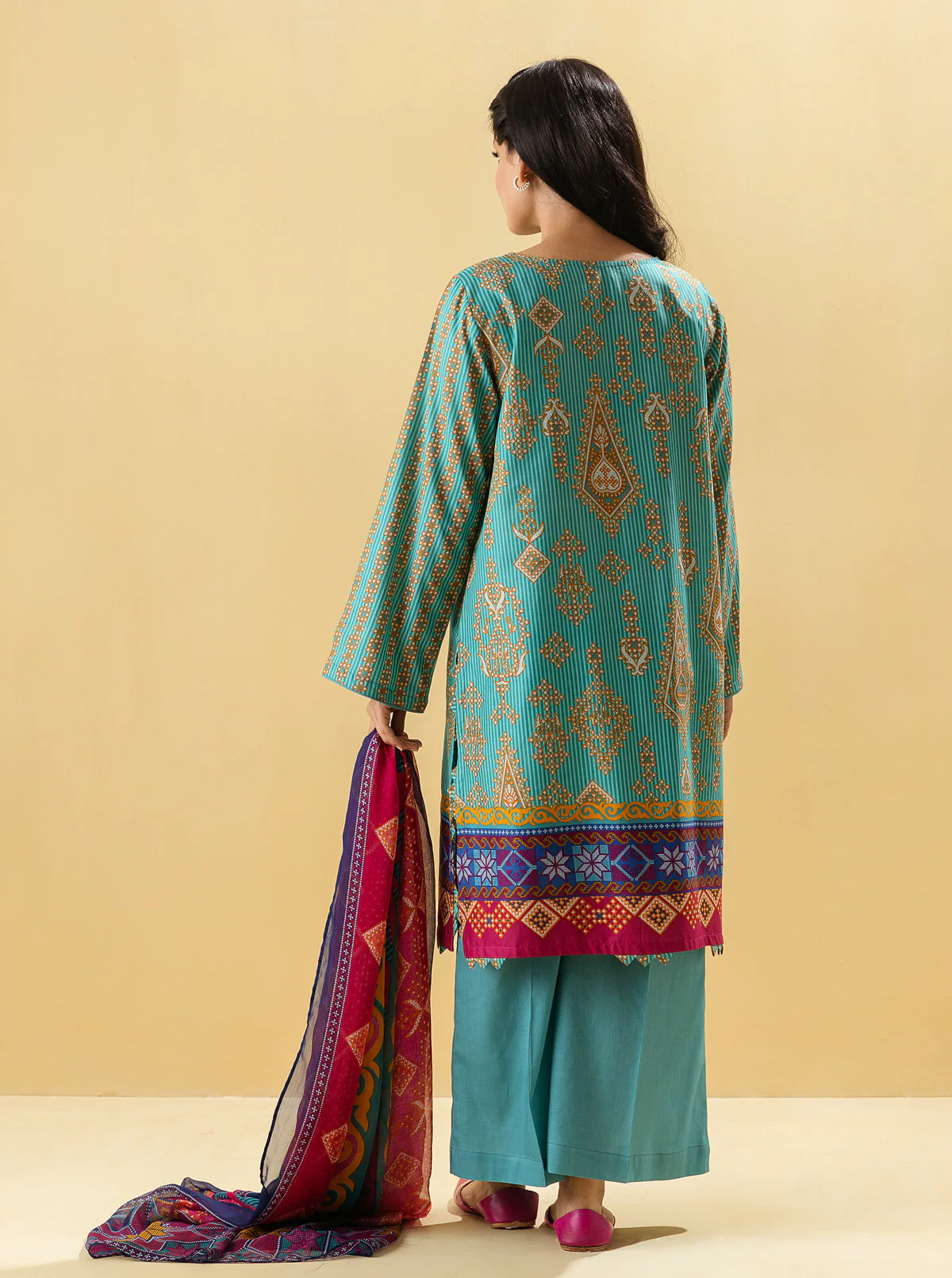 3 PIECE - PRINTED LAWN SUIT - MYTHIC JEWEL - Image 5
