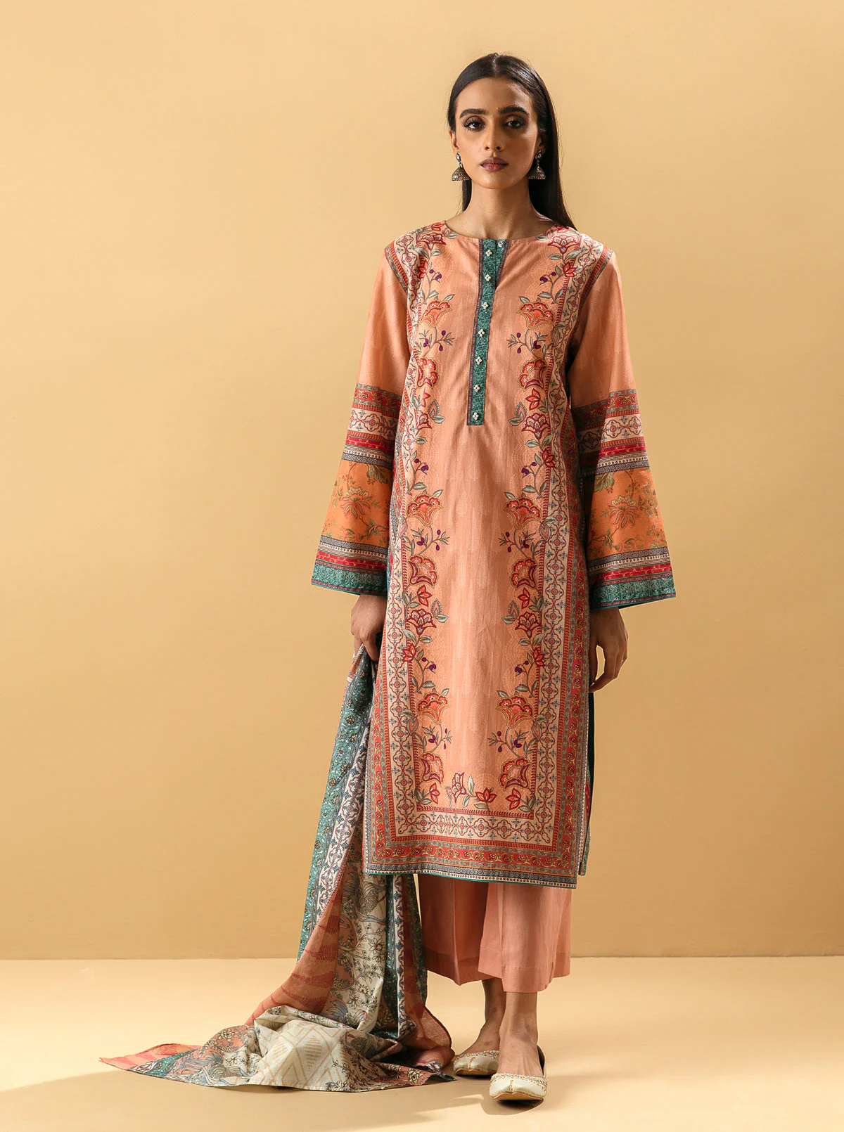 3 PIECE - PRINTED LAWN SUIT - FLORAL CANDY - Image 4